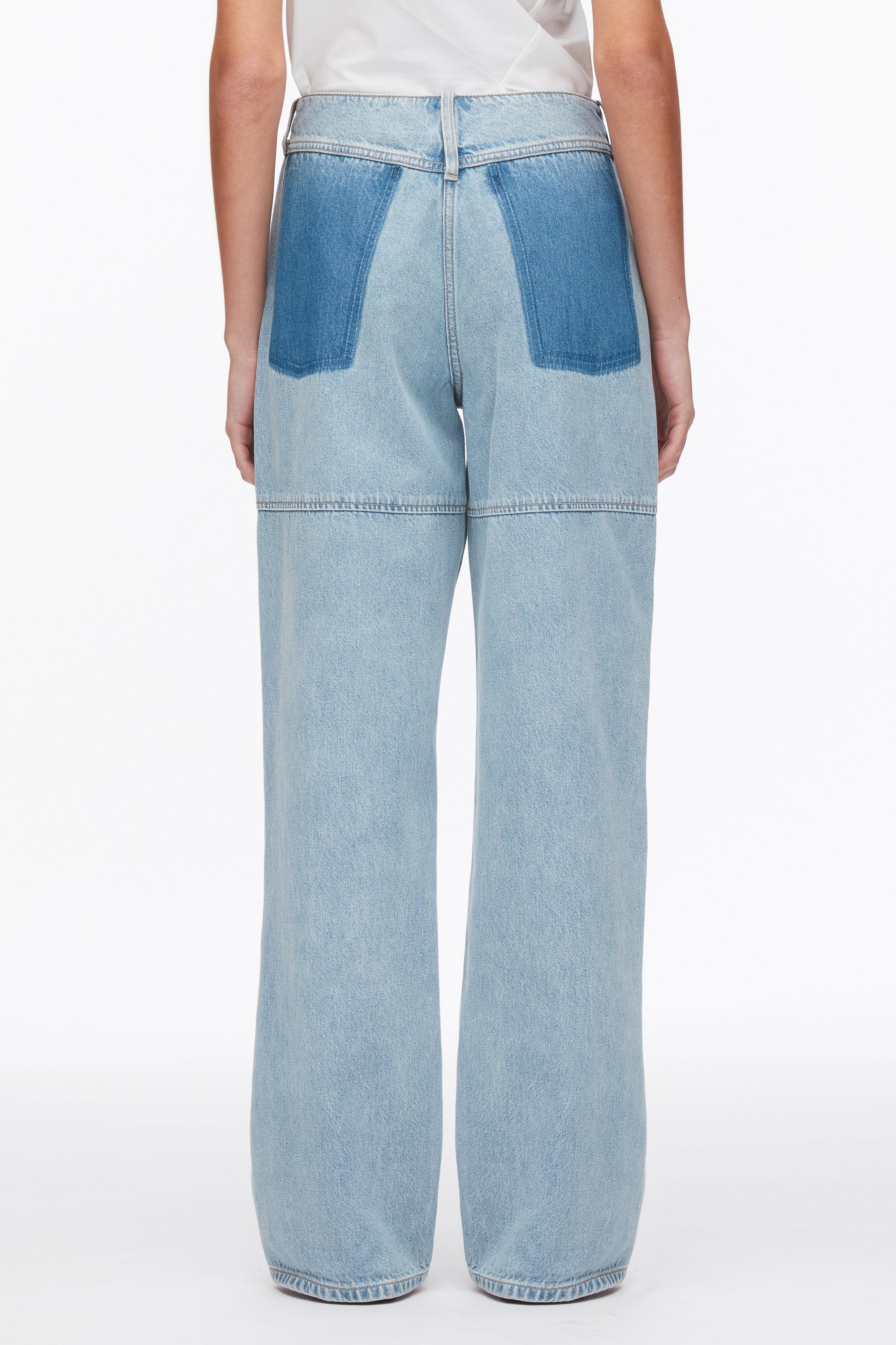 Ghost Patch Straight Leg Denim Pants - Image 5