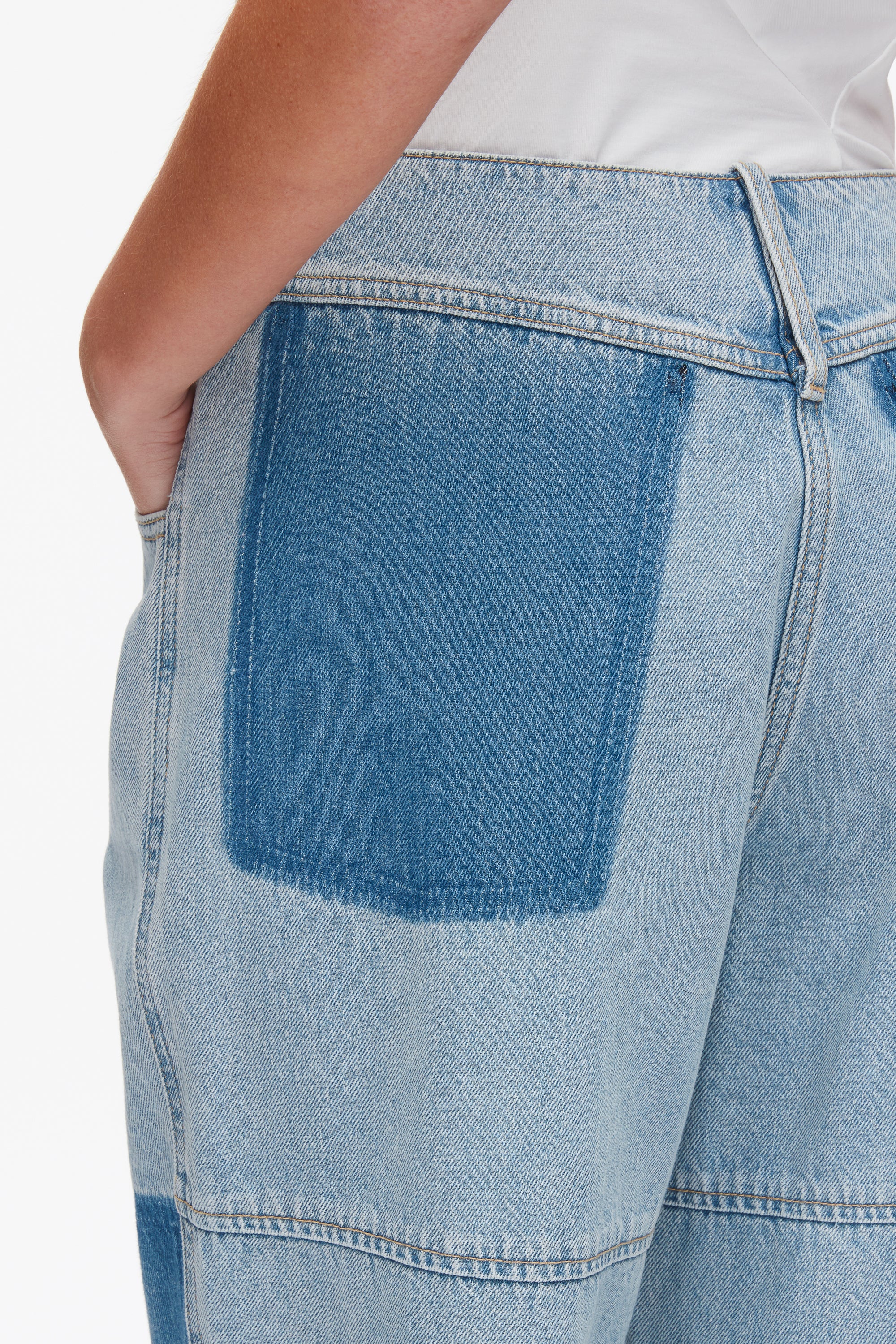 Ghost Patch Straight Leg Denim Pants - Image 6