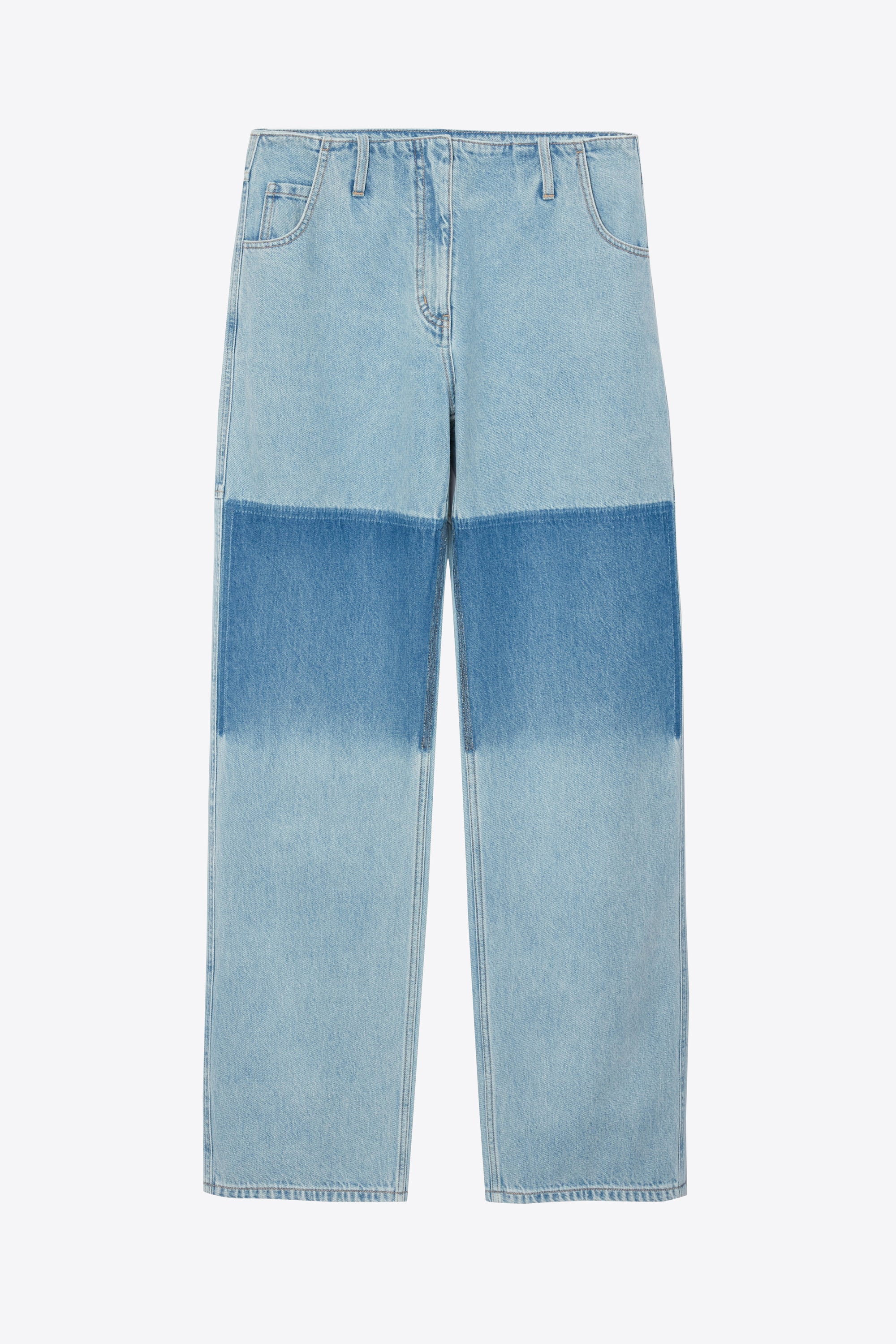 Ghost Patch Straight Leg Denim Pants - Image 7