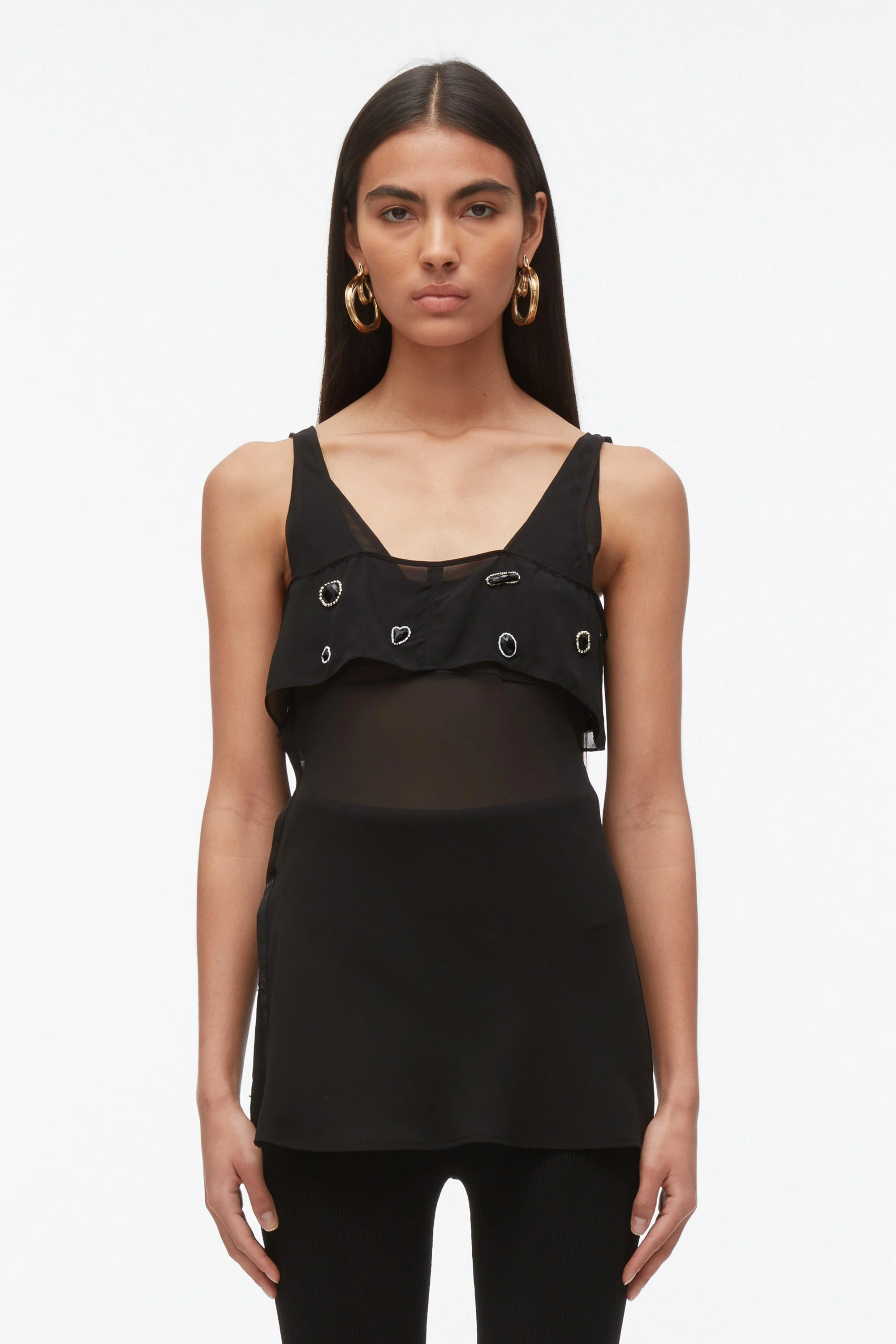 Halo Embroidered Chiffon Cami - Image 5