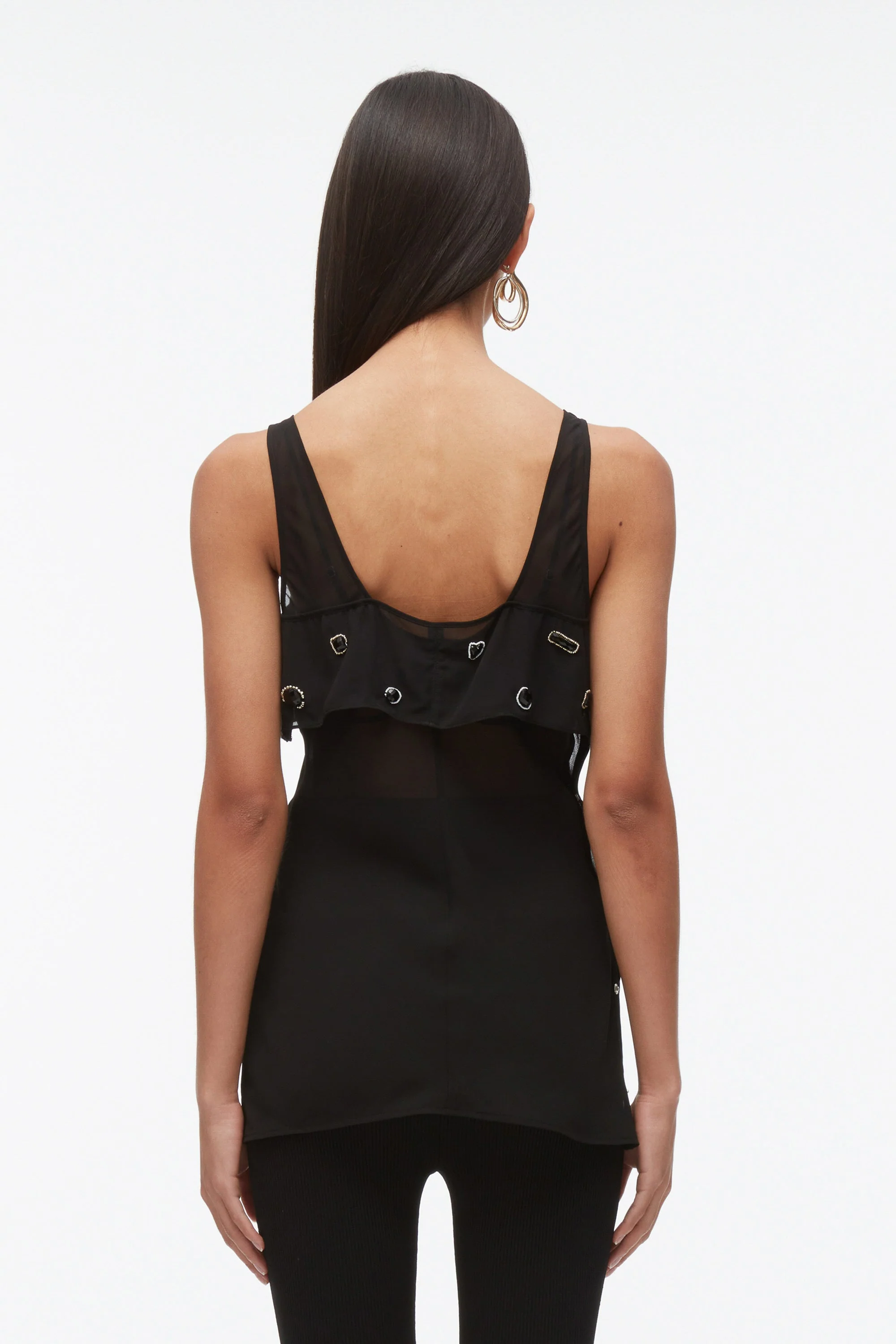 Halo Embroidered Chiffon Cami - Image 7