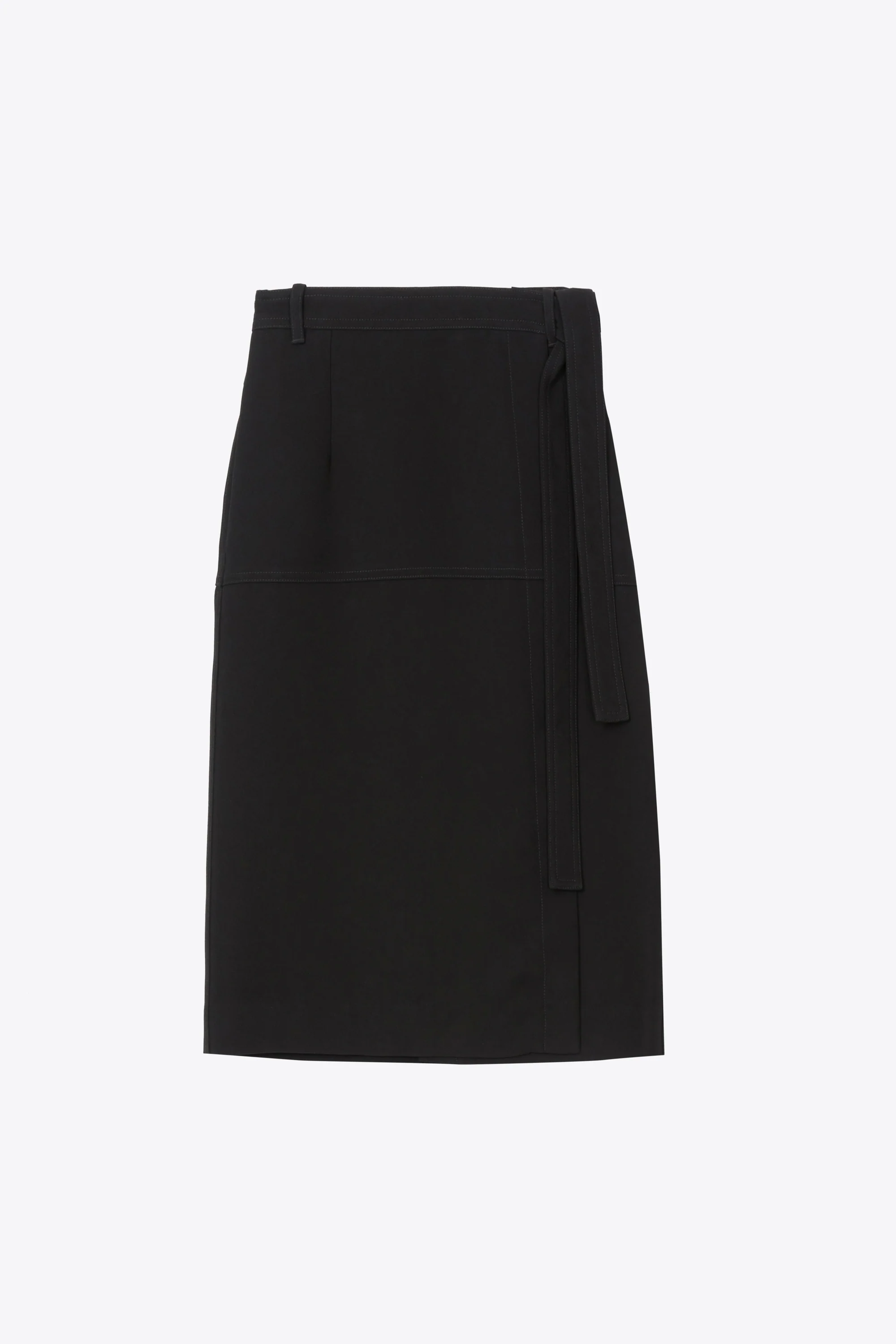 Heavy Cady Mid Length Wrap Skirt
