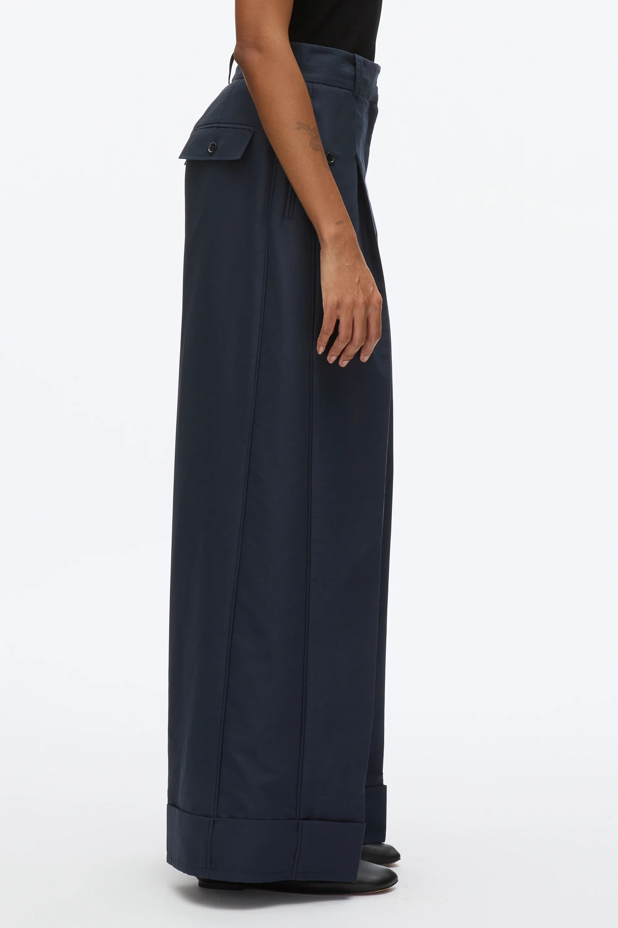 Pleated Wide Leg Trouser - Image 3
