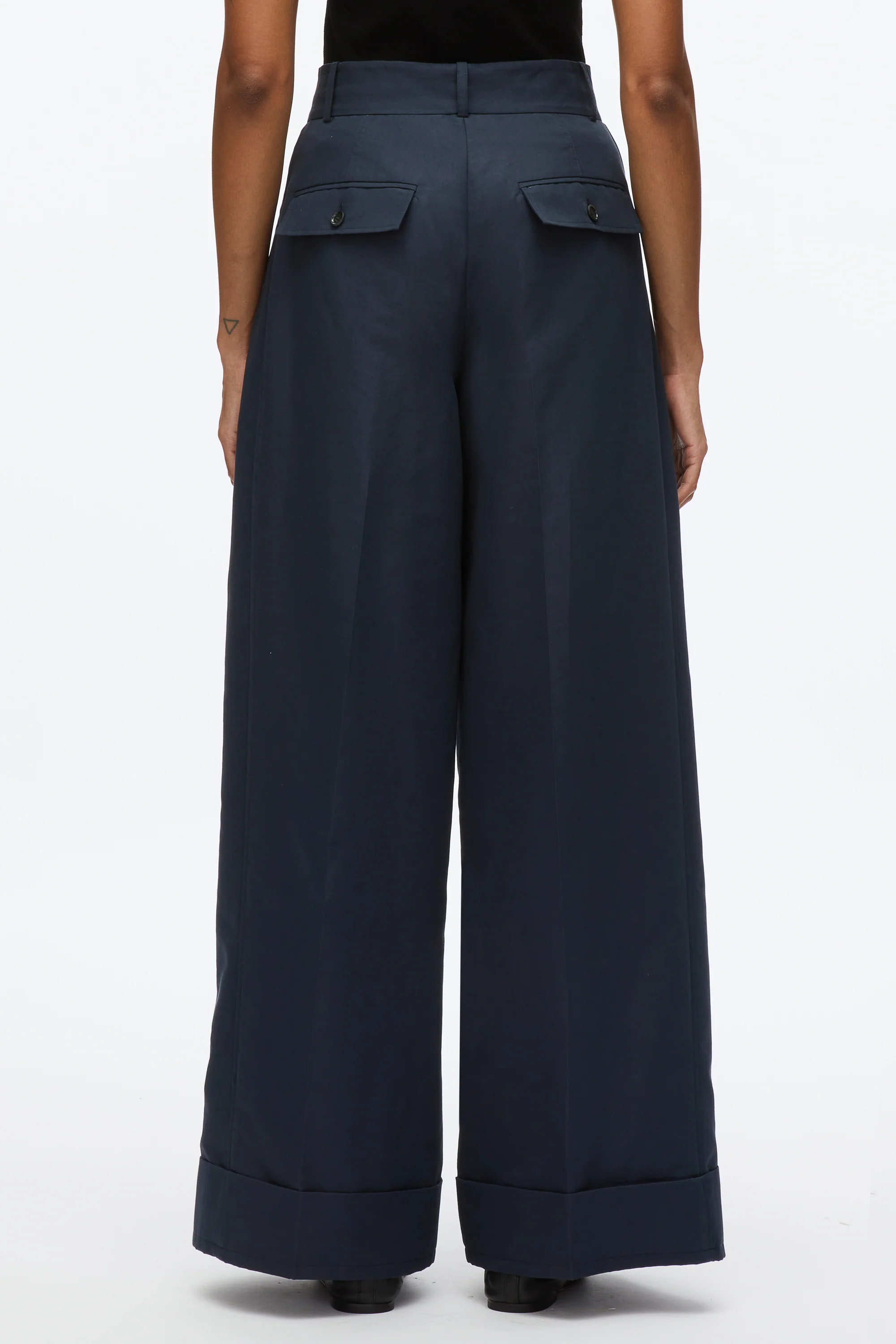 Pleated Wide Leg Trouser - Image 4