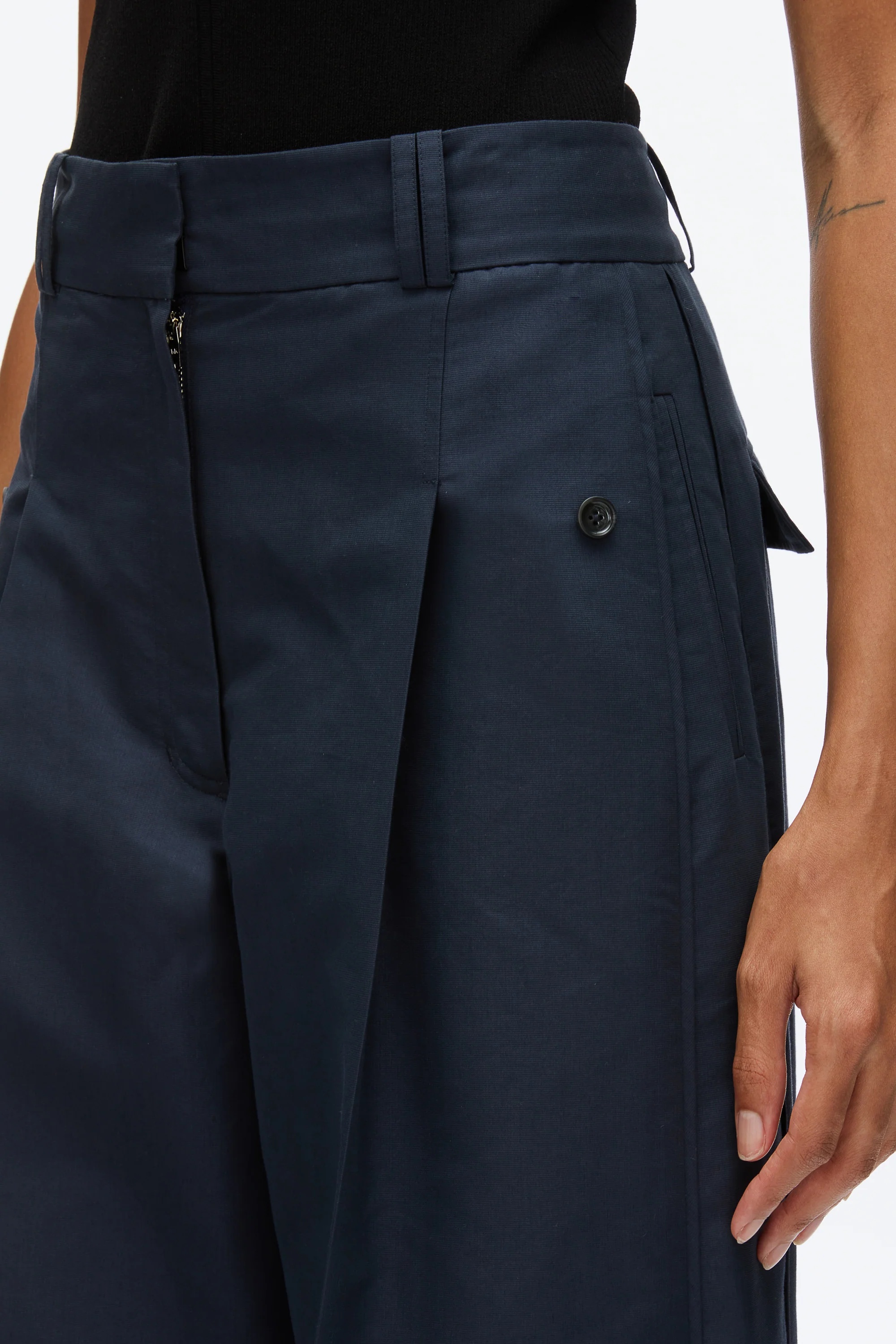 Pleated Wide Leg Trouser - Image 5
