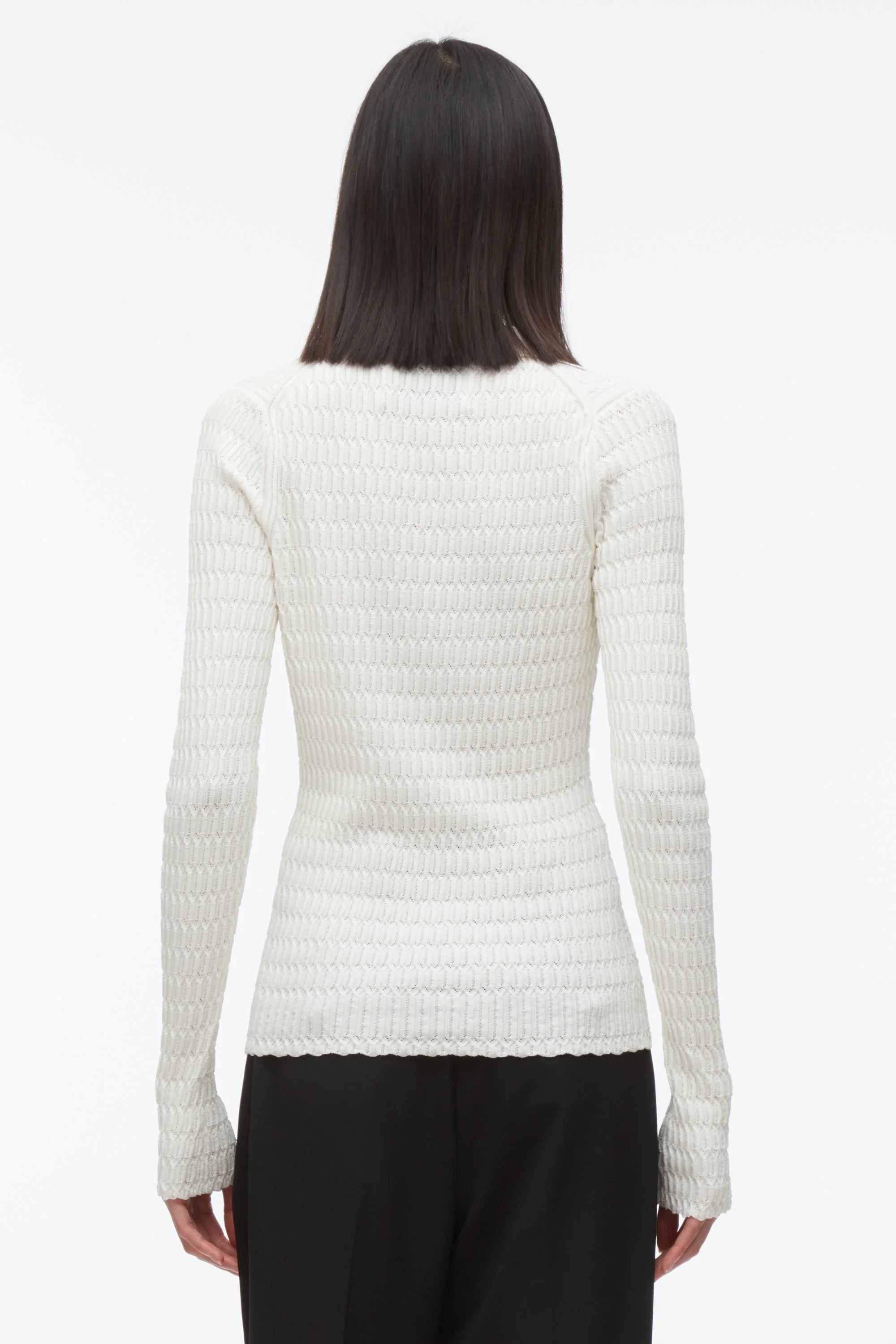 Honeycomb Stitch Polo Top - Image 5