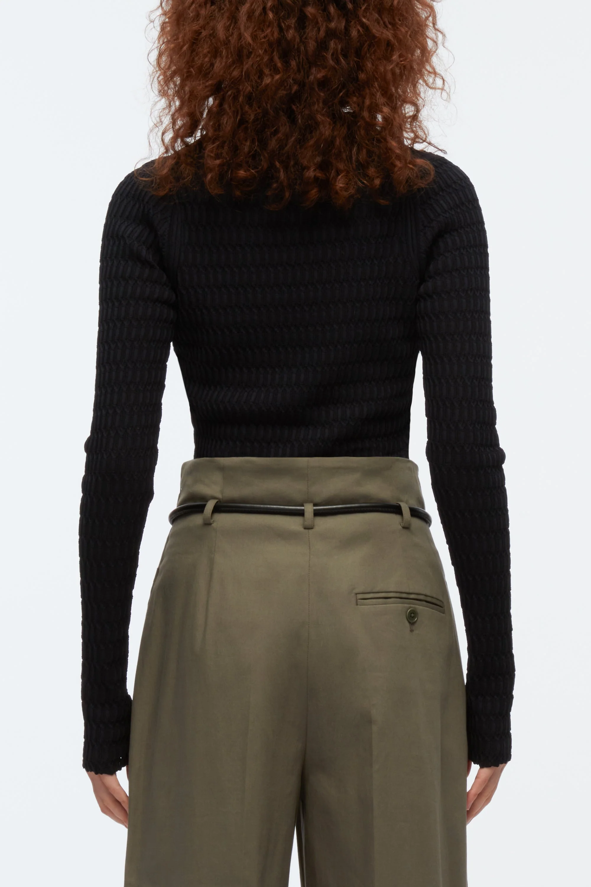 Honeycomb Stitch Polo Top - Image 9