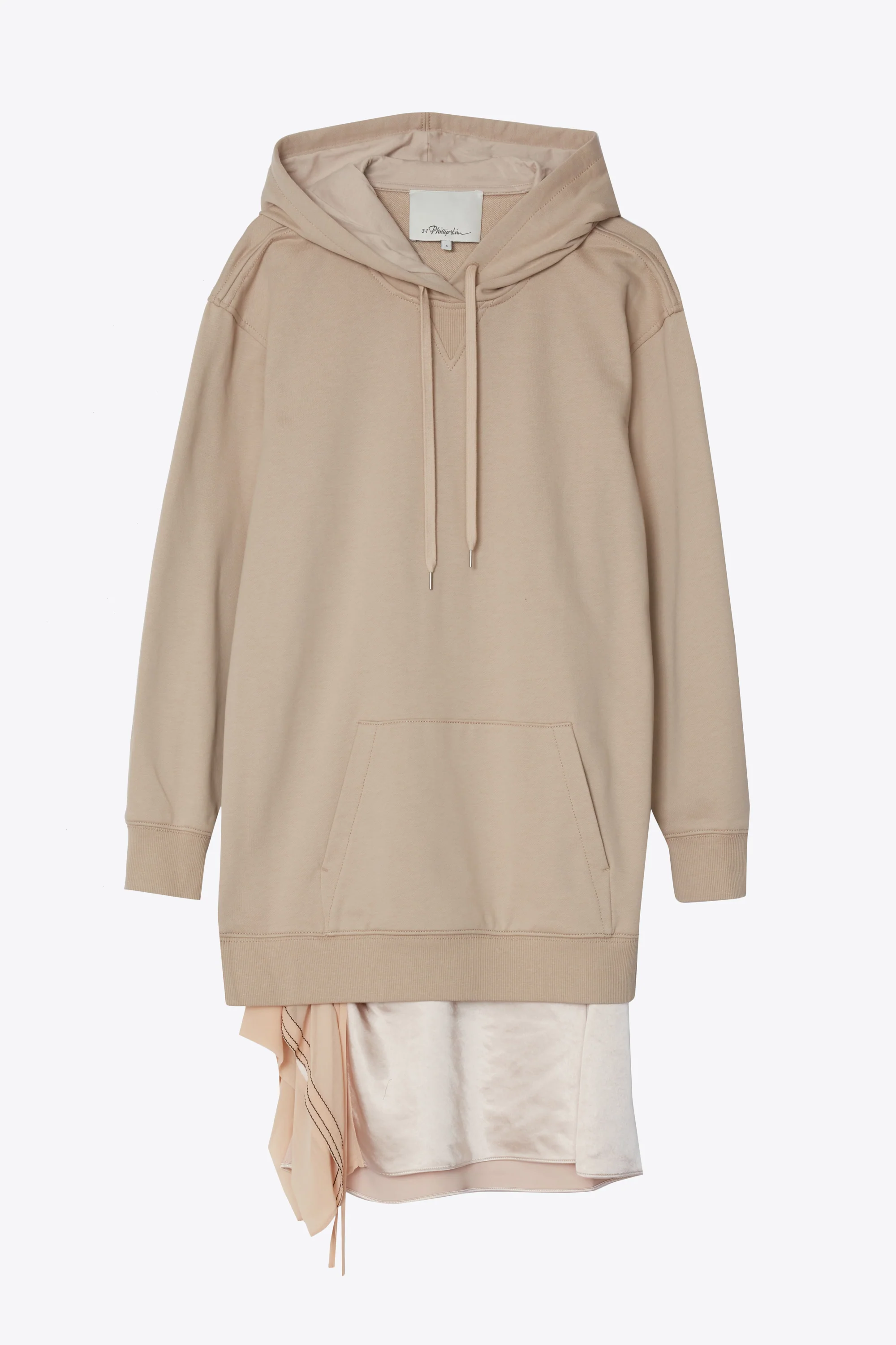 Hoodie Combo Dress with Satin Skirt - Image 6