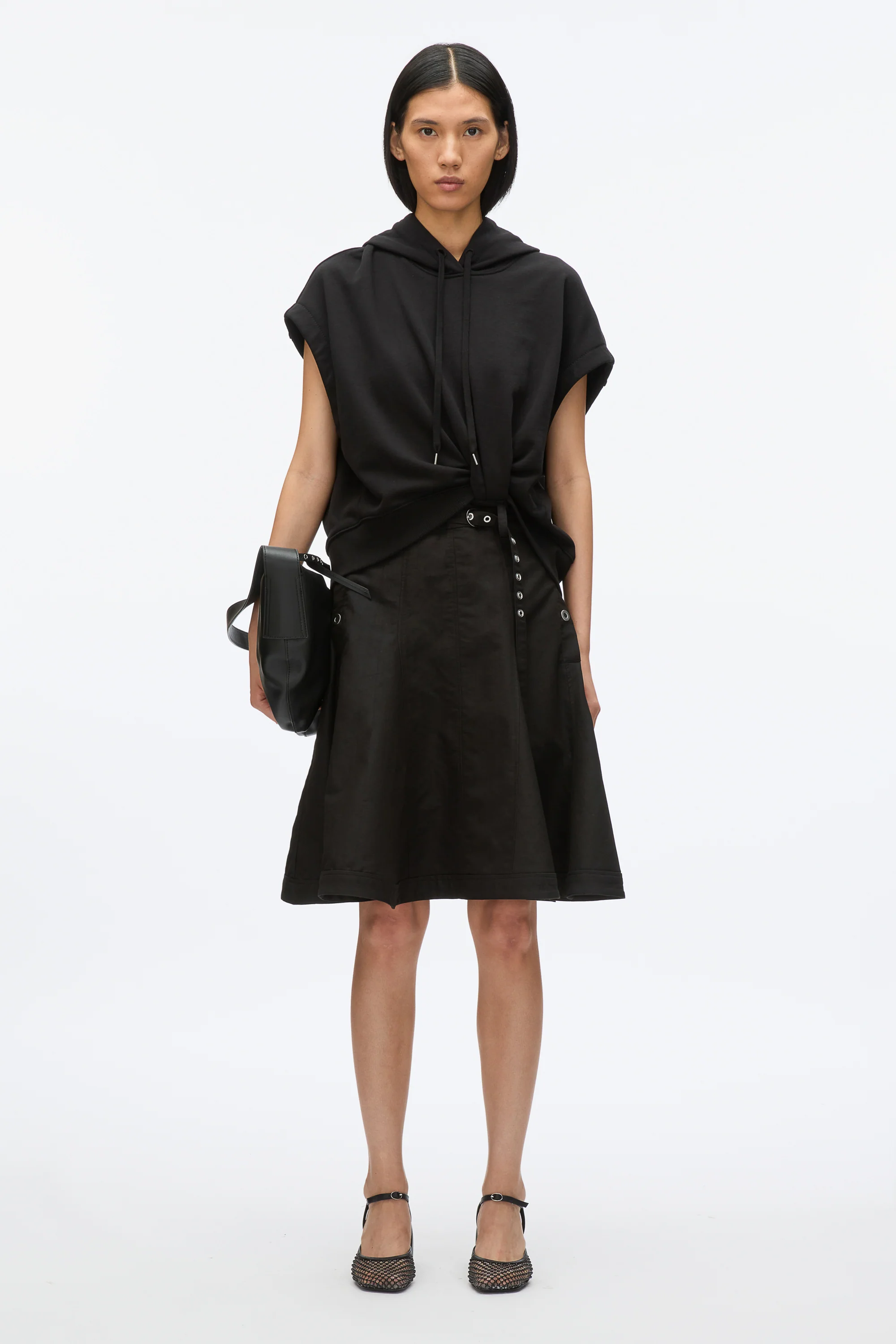 Hoodie Dress with Flounce Skirt - Image 6