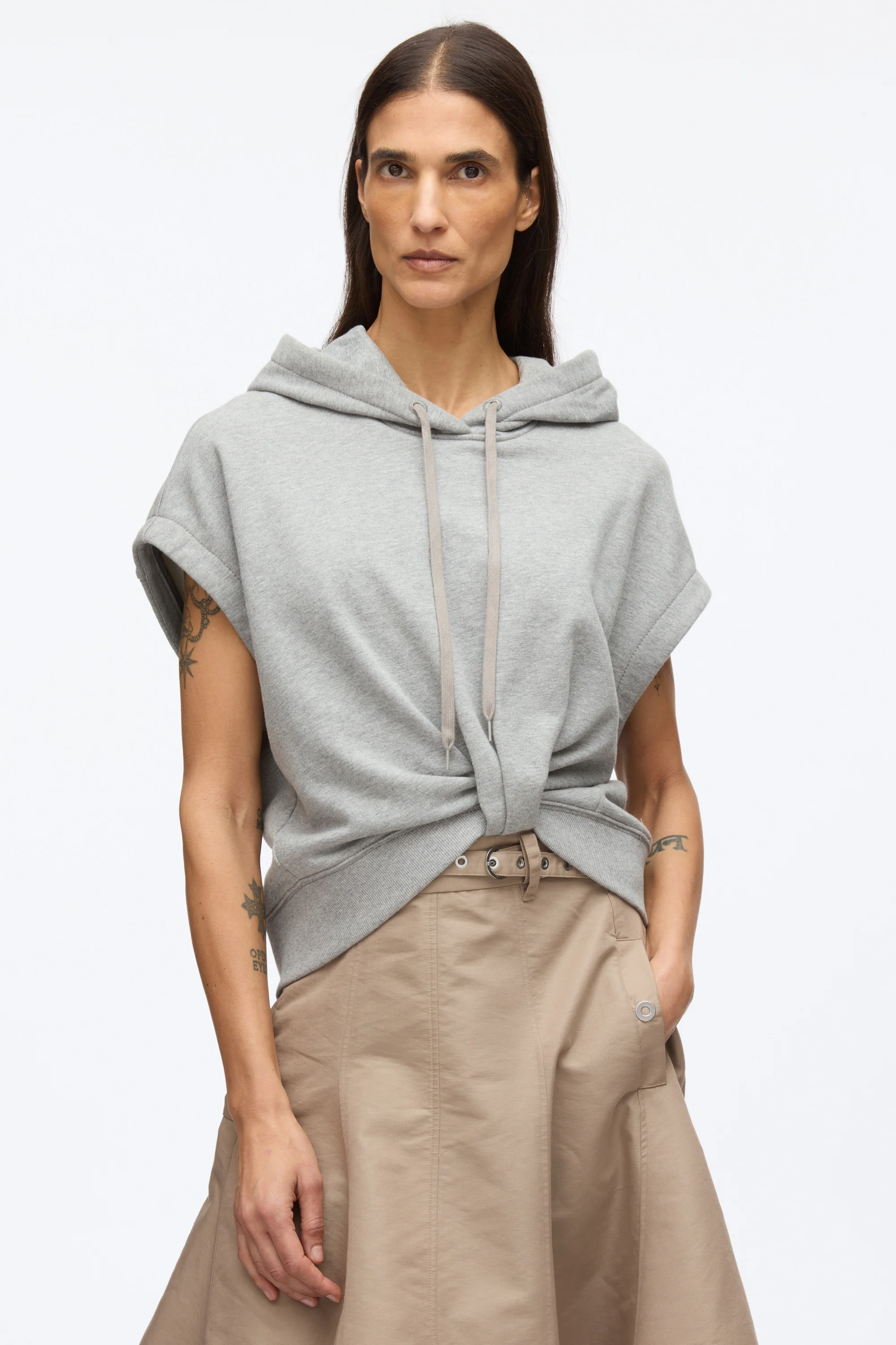 Hoodie Dress with Flounce Skirt - Image 5