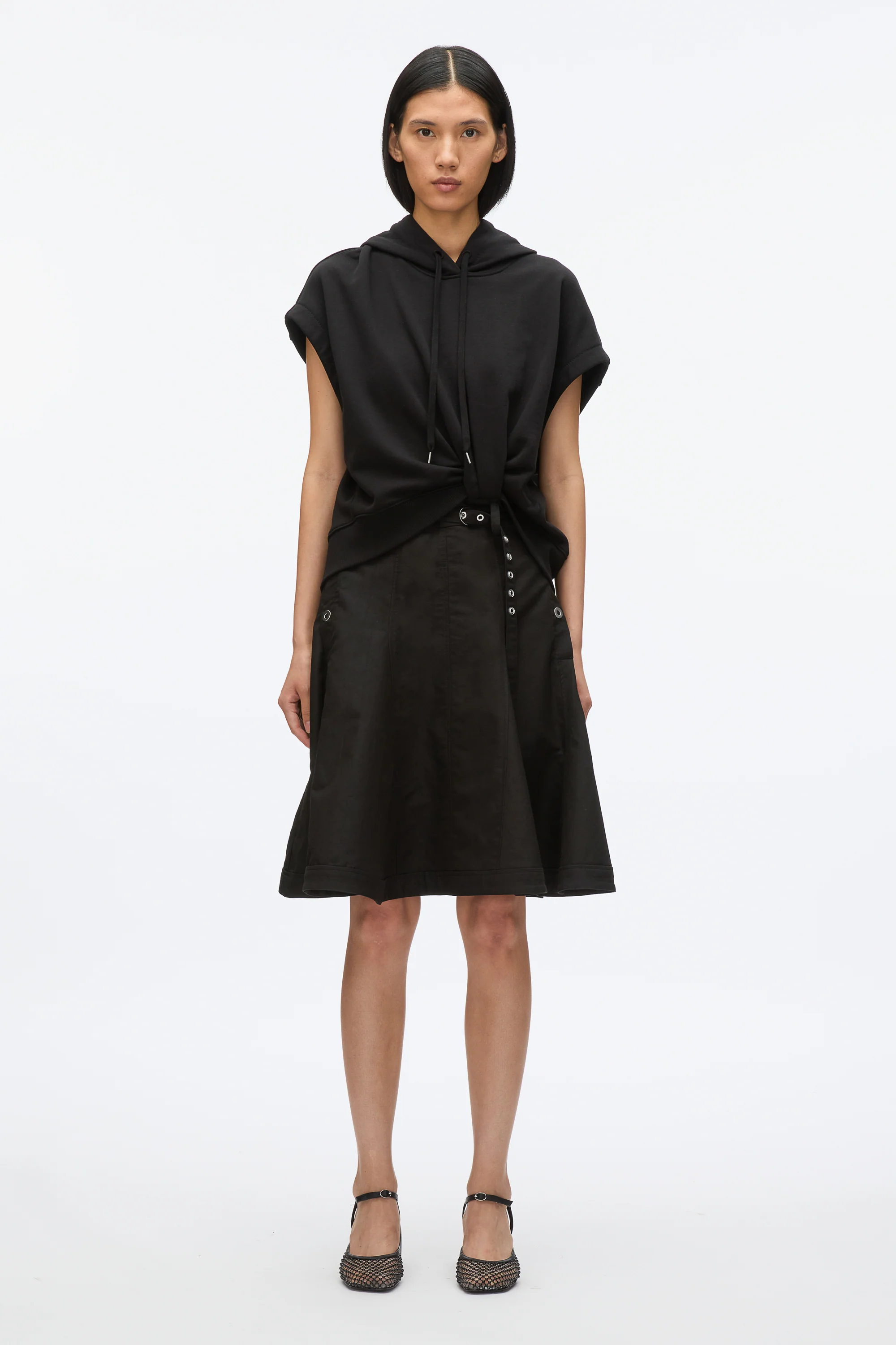 Hoodie Dress with Flounce Skirt - Image 7
