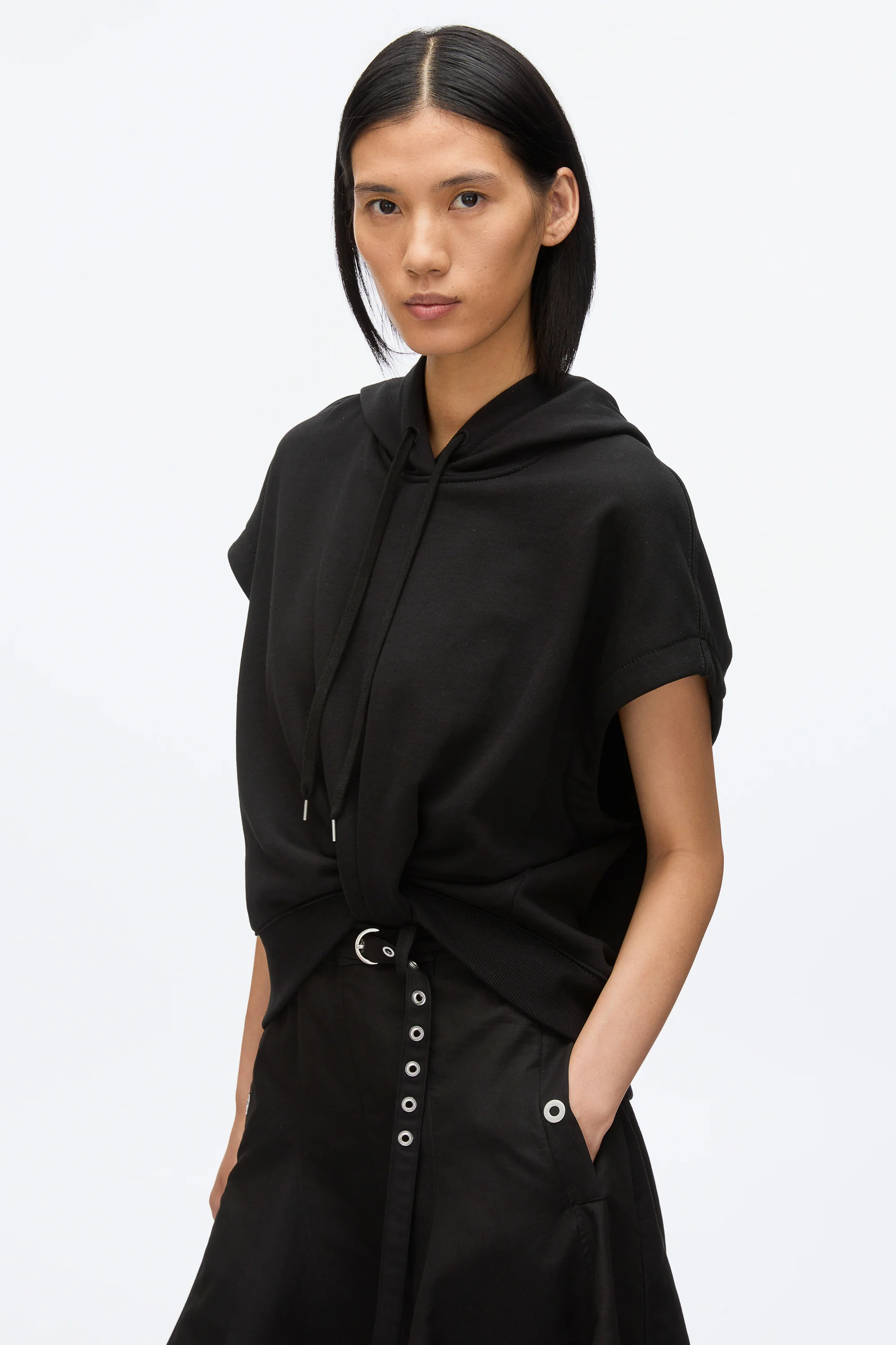 Hoodie Dress with Flounce Skirt - Image 10