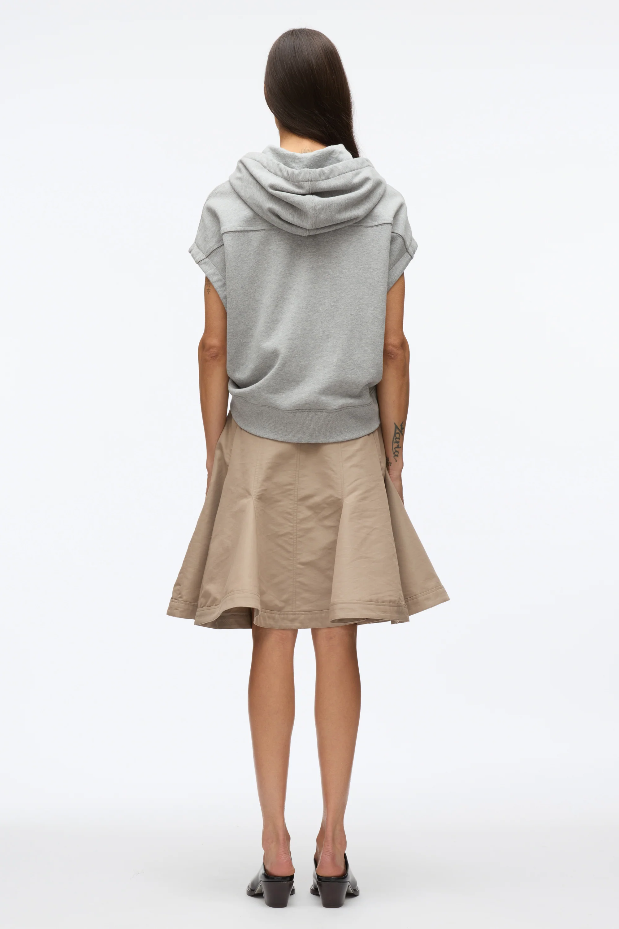 Hoodie Dress with Flounce Skirt - Image 4