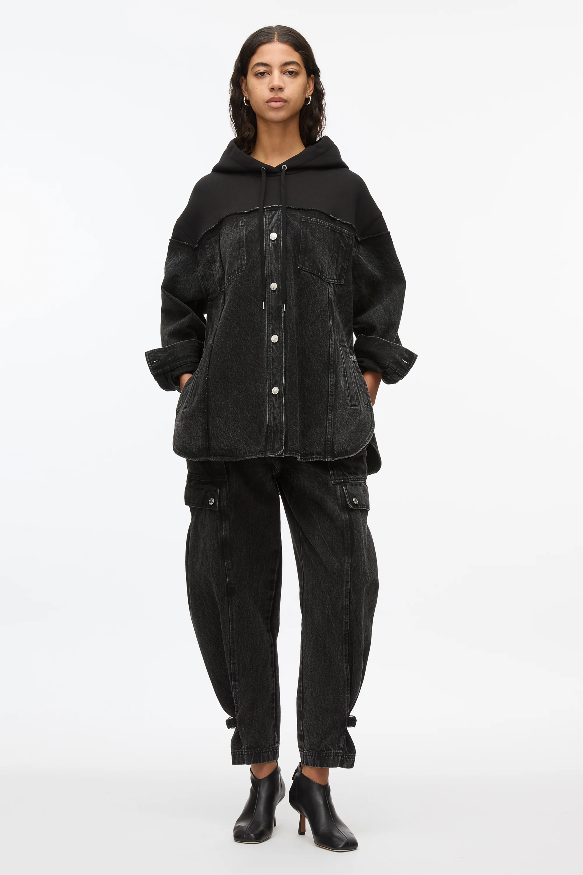 Hybrid Denim Hoodie - Image 3