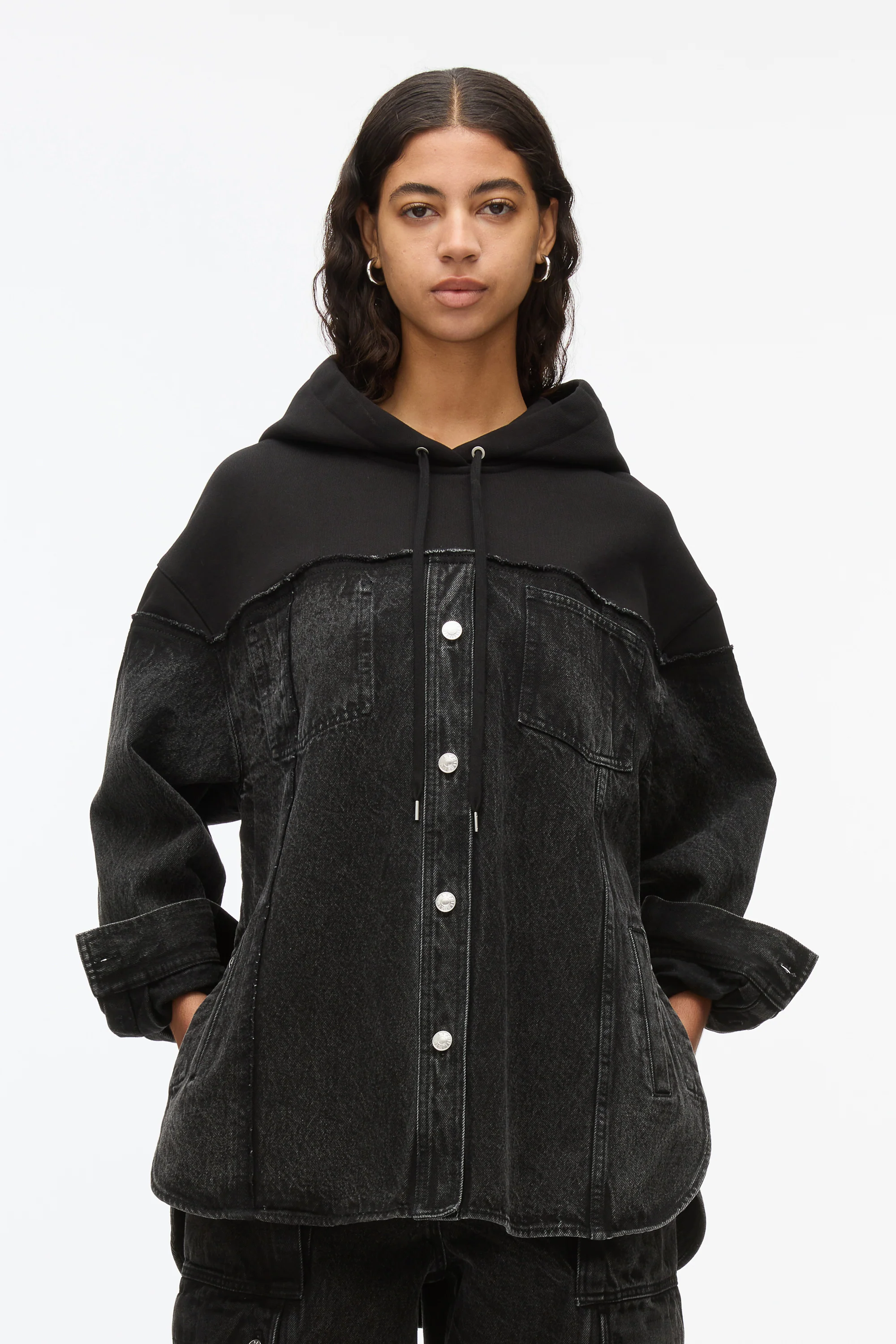 Hybrid Denim Hoodie - Image 4