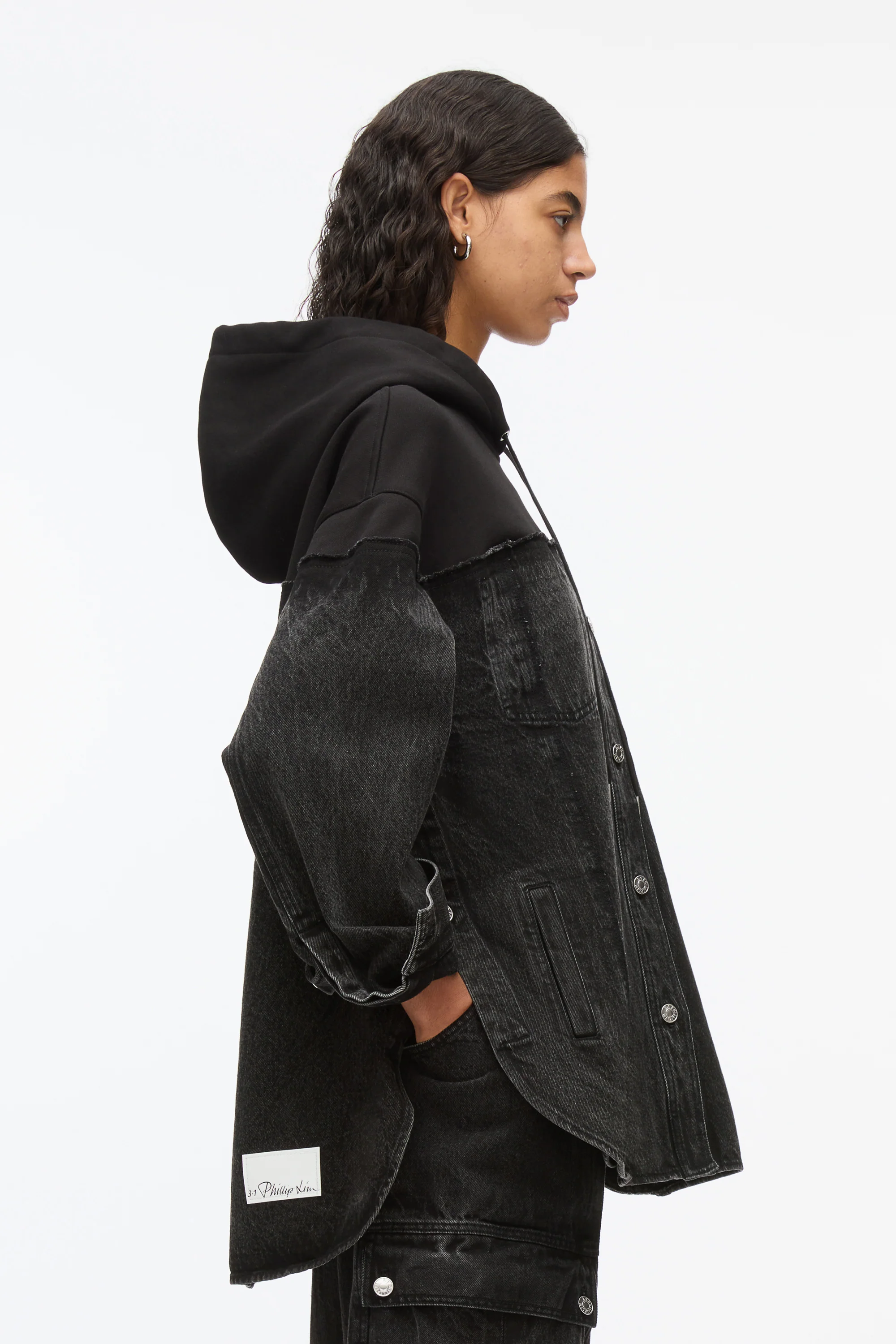 Hybrid Denim Hoodie - Image 5