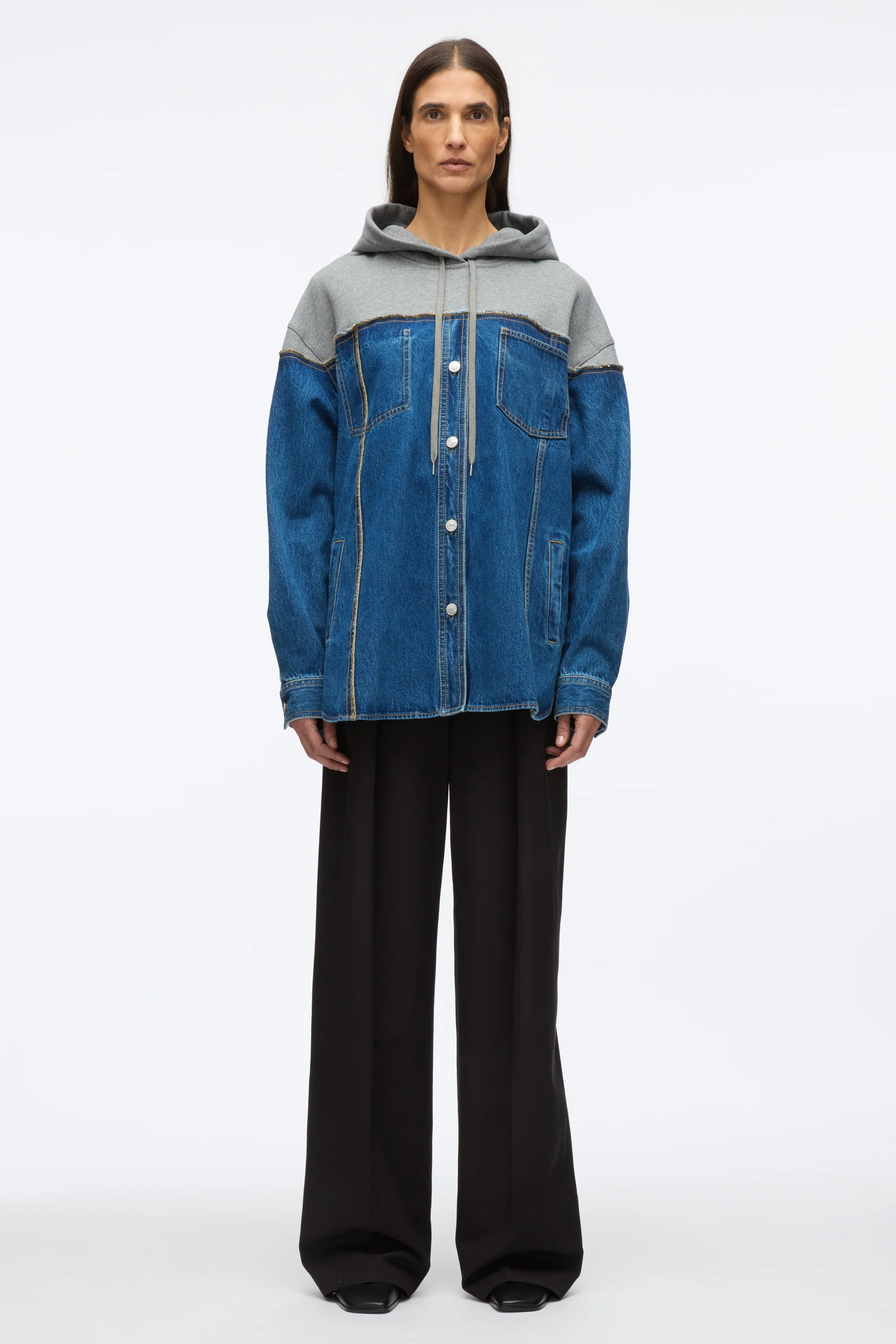 Hybrid Denim Hoodie - Image 2