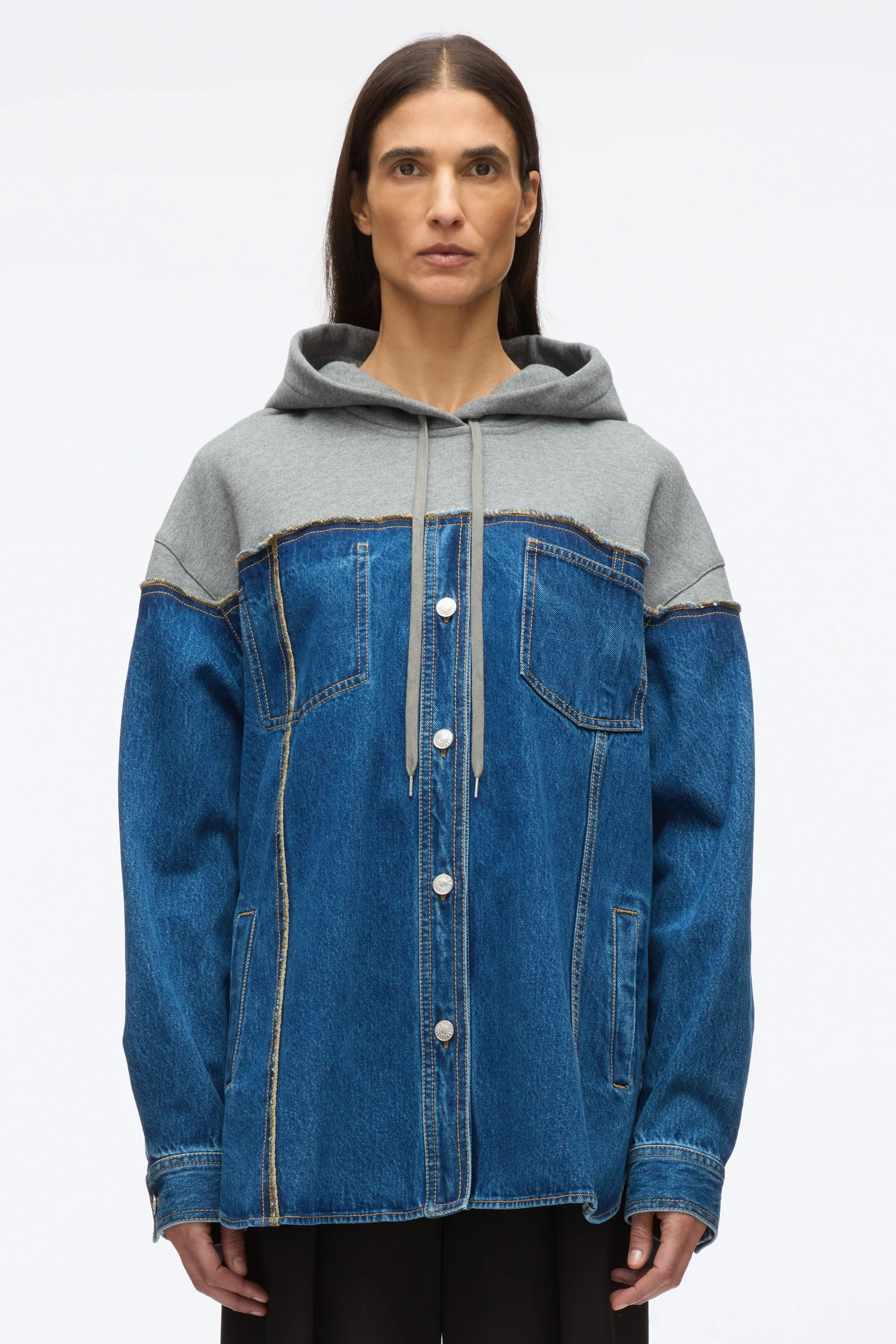 Hybrid Denim Hoodie - Image 3