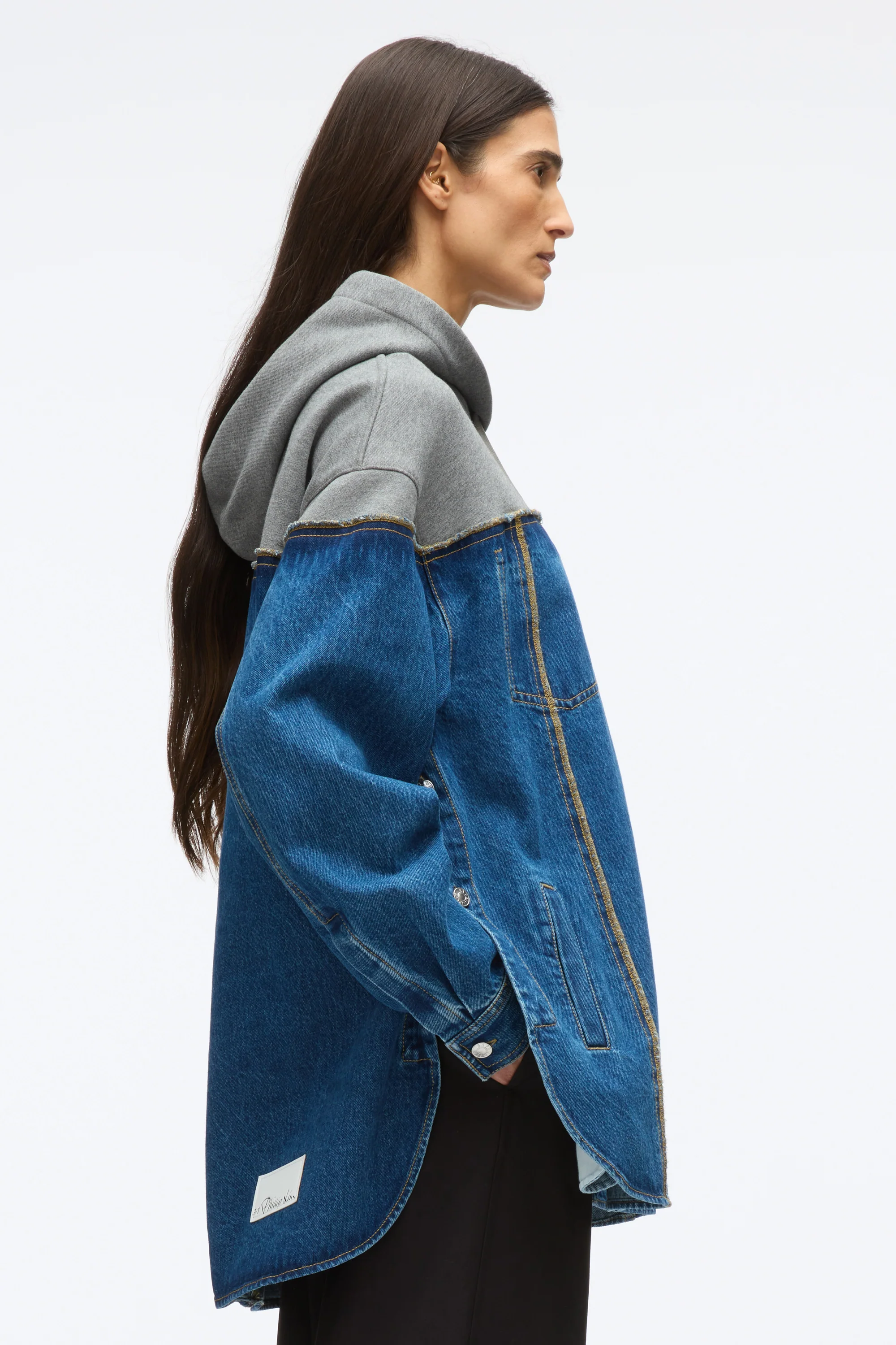 Hybrid Denim Hoodie - Image 4