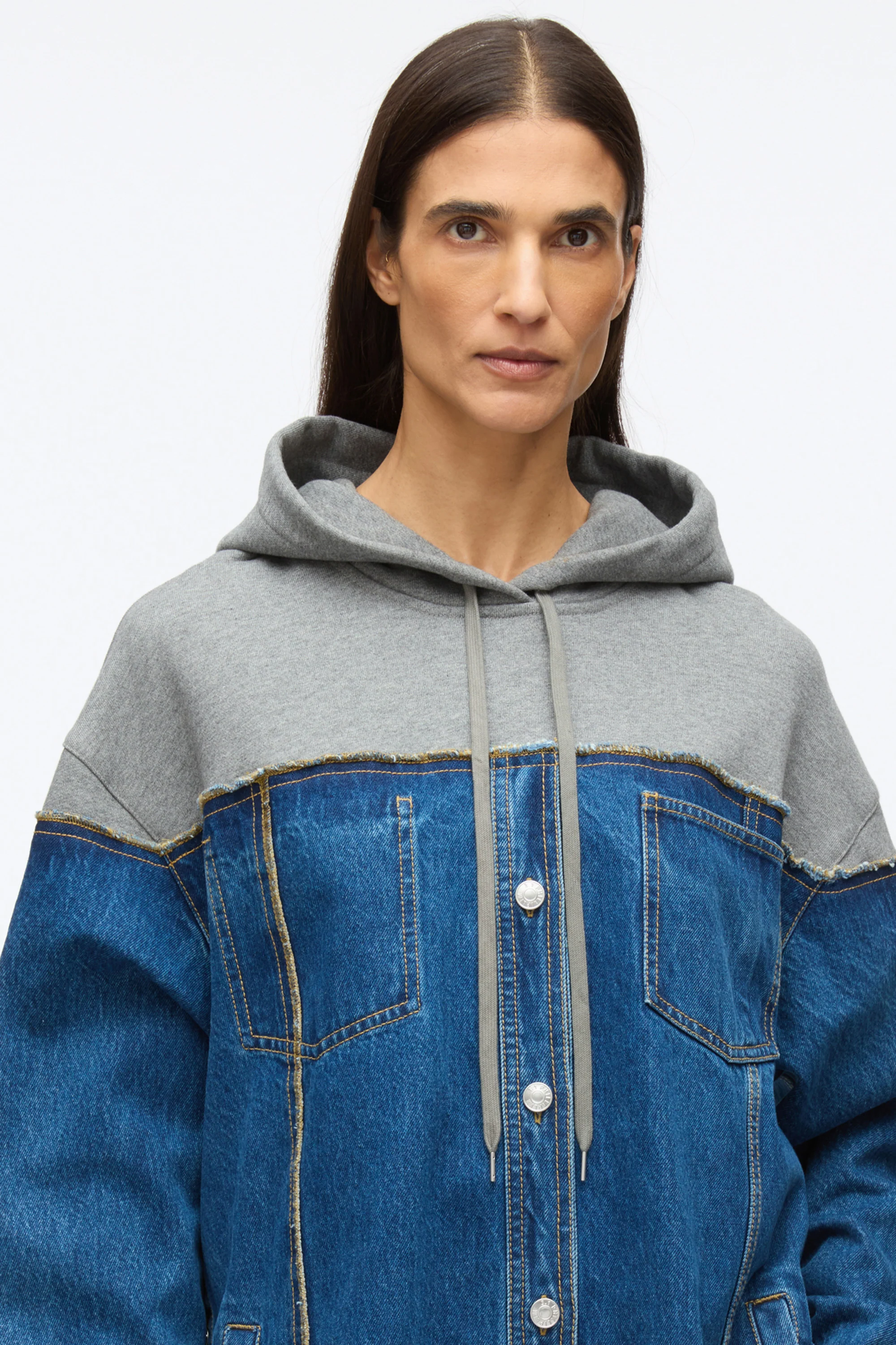 Hybrid Denim Hoodie - Image 6