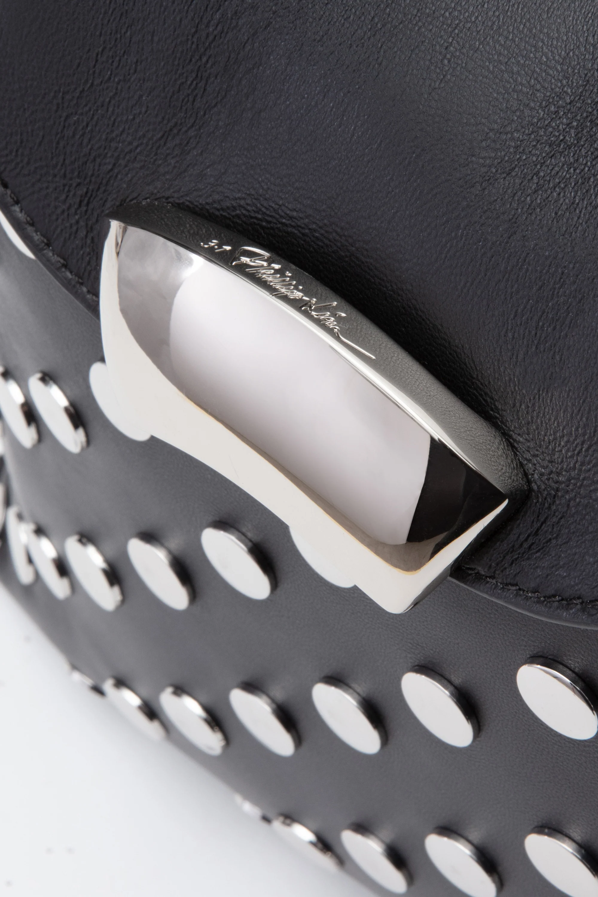 ID Petite Soft Shoulder Bag with Studs - Image 4