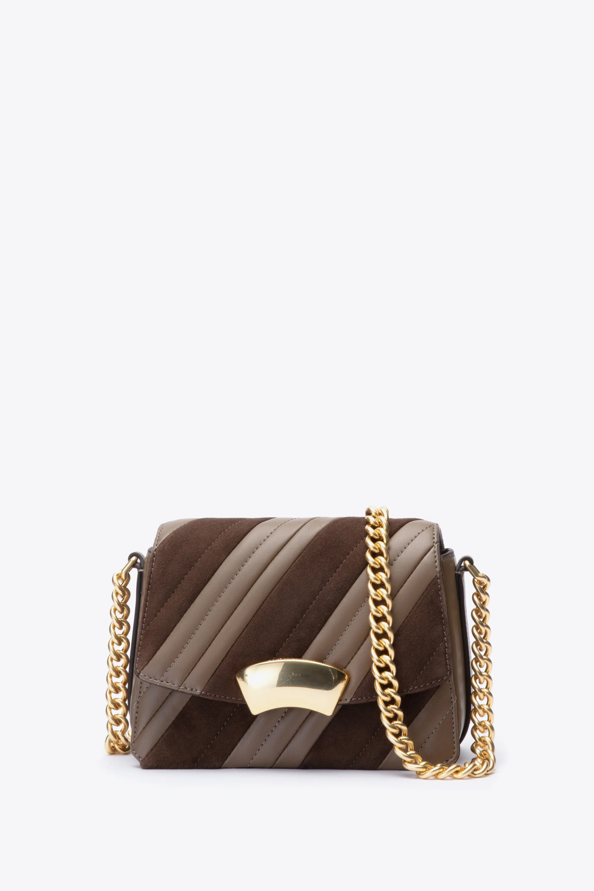 ID Quilted Shoulder Bag with Chain - Image 6