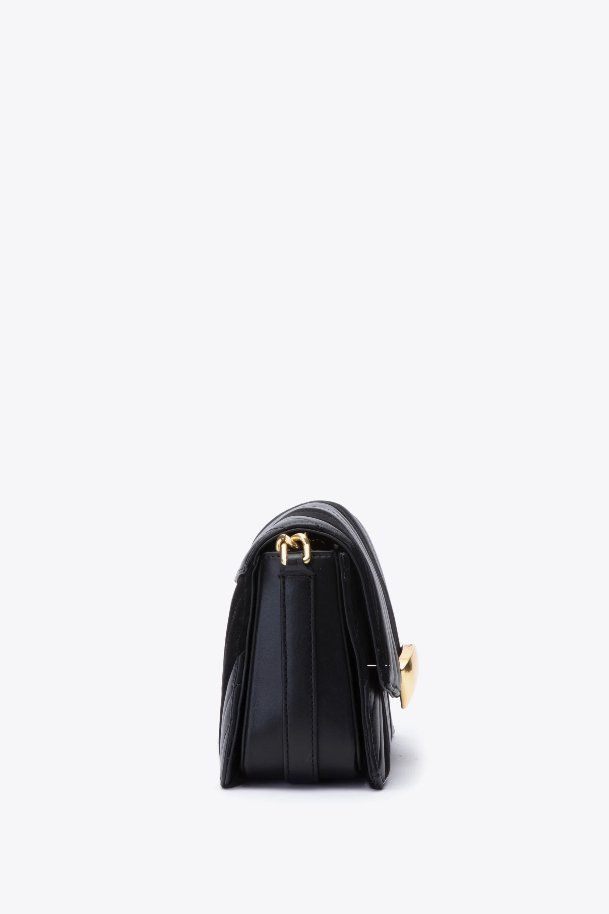 ID Quilted Shoulder Bag with Chain - Image 3