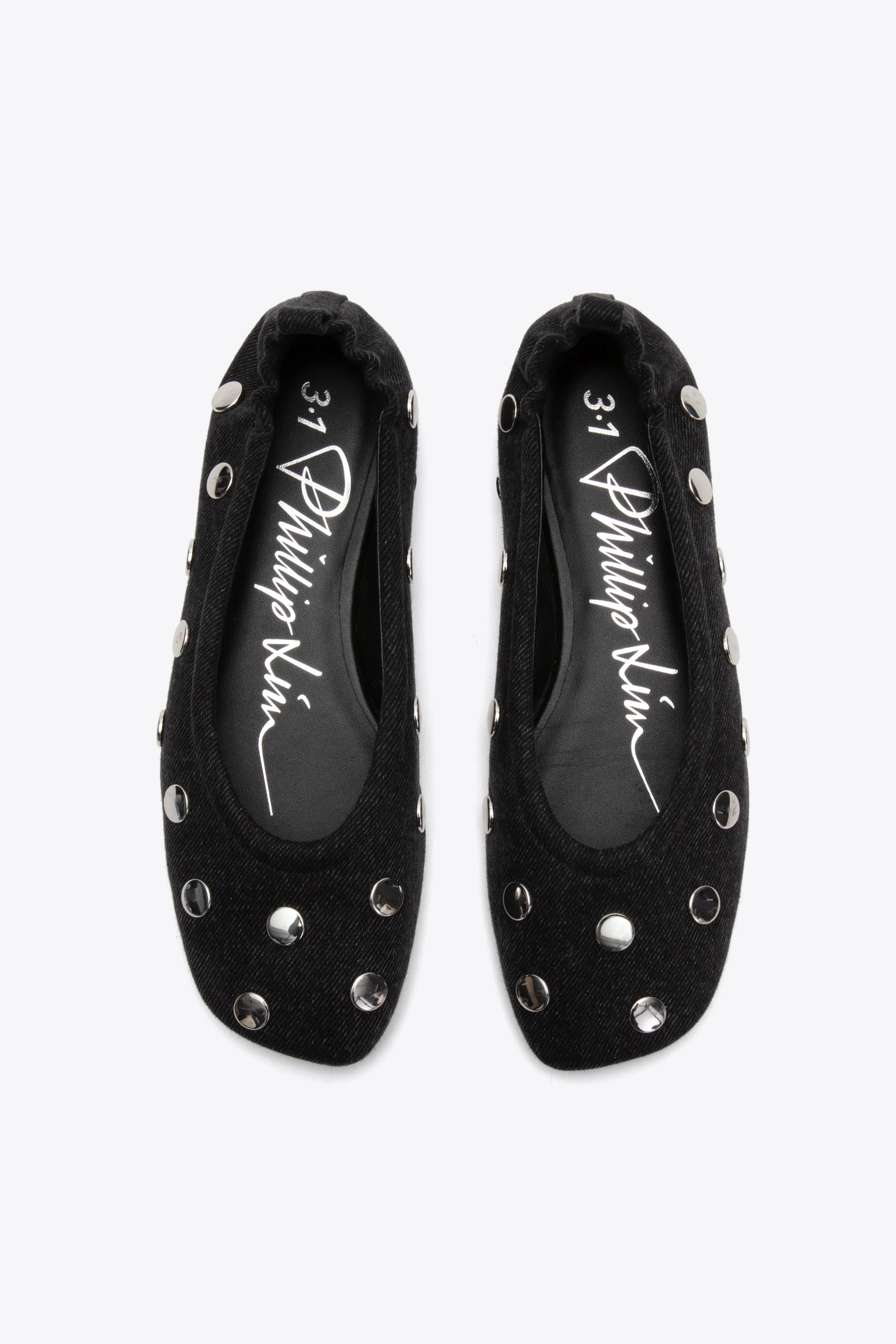 ID Stretch Back Ballerina Flat with Studs - Image 2