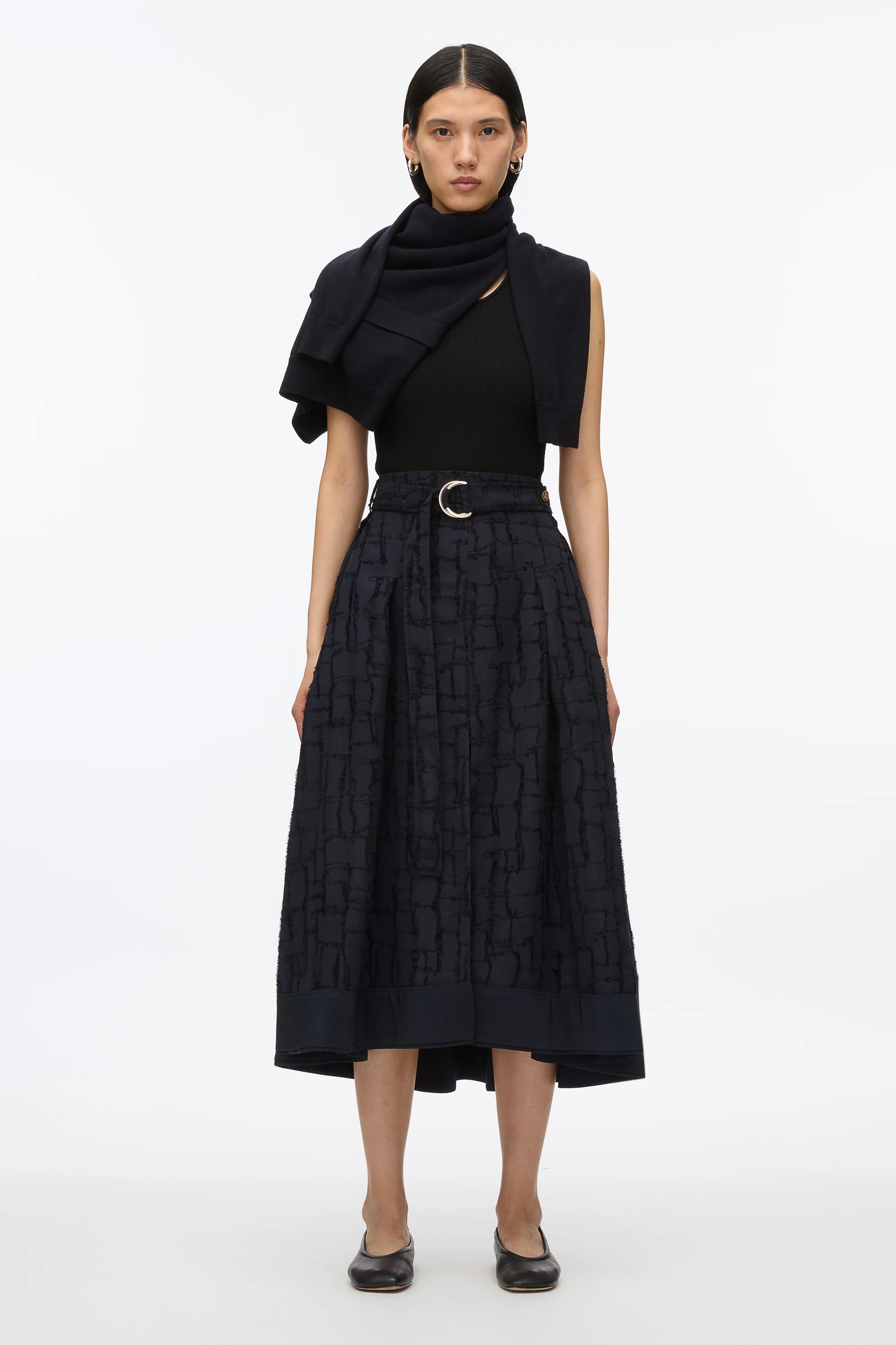 Check Fil Coupé Skirt - Image 2