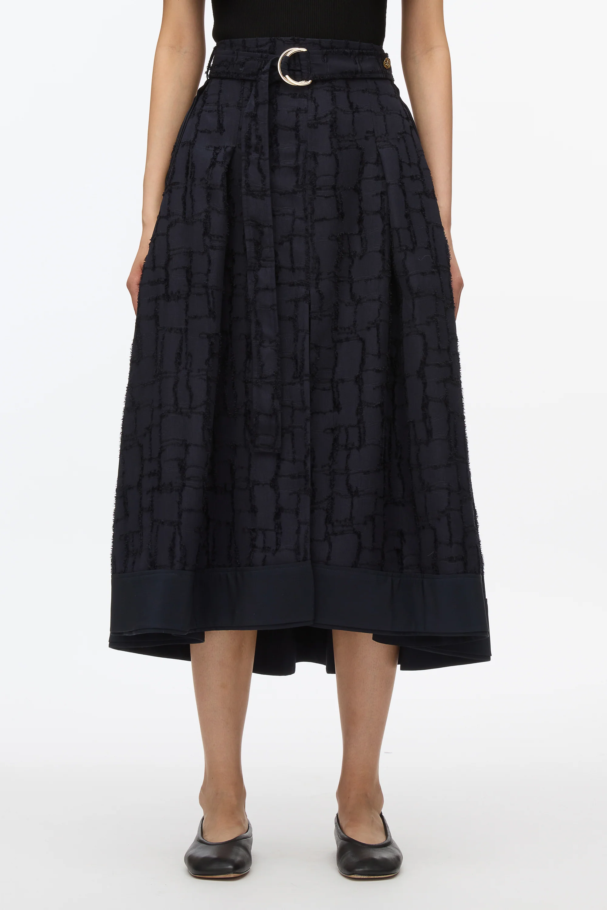 Check Fil Coupé Skirt - Image 3