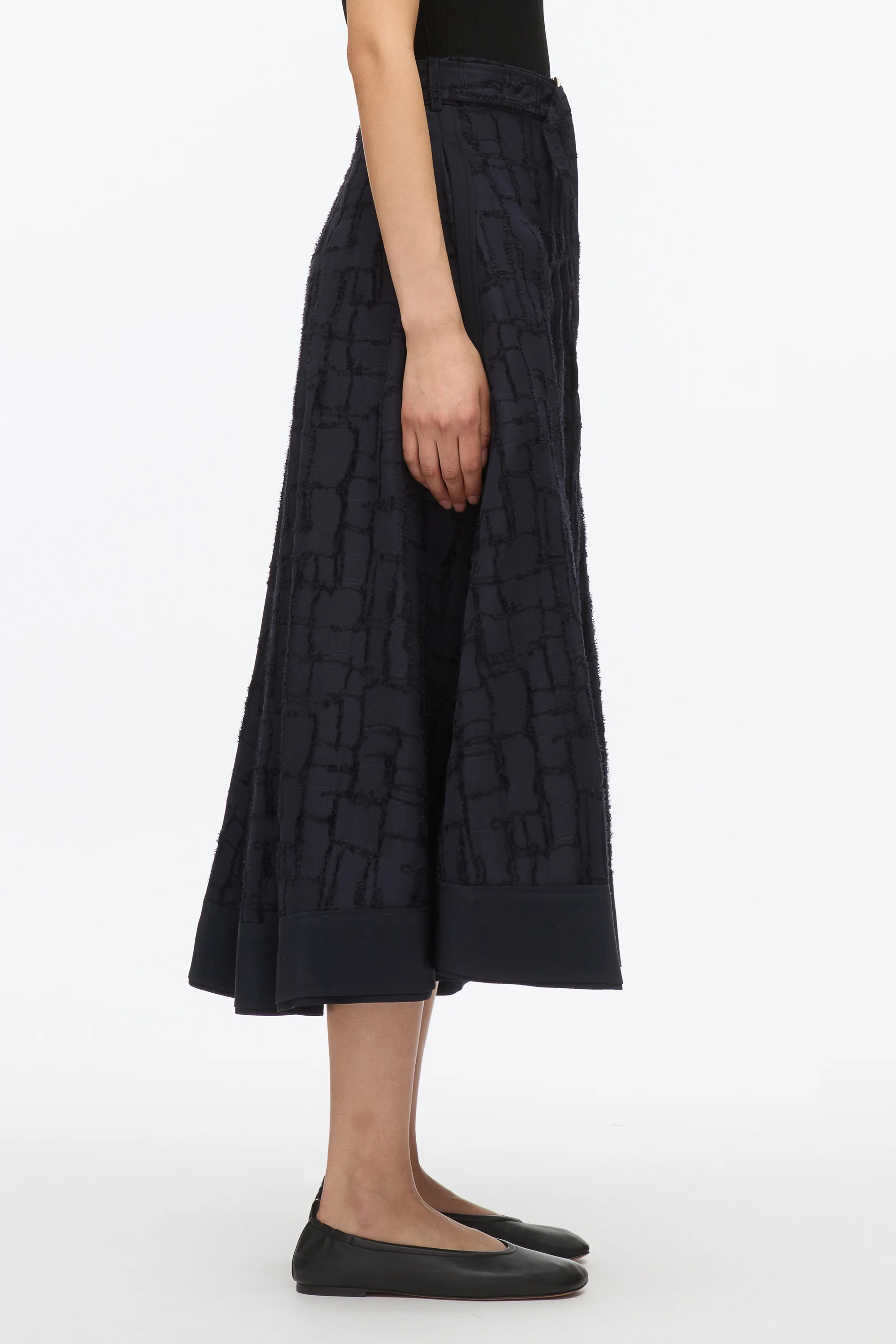 Check Fil Coupé Skirt - Image 4