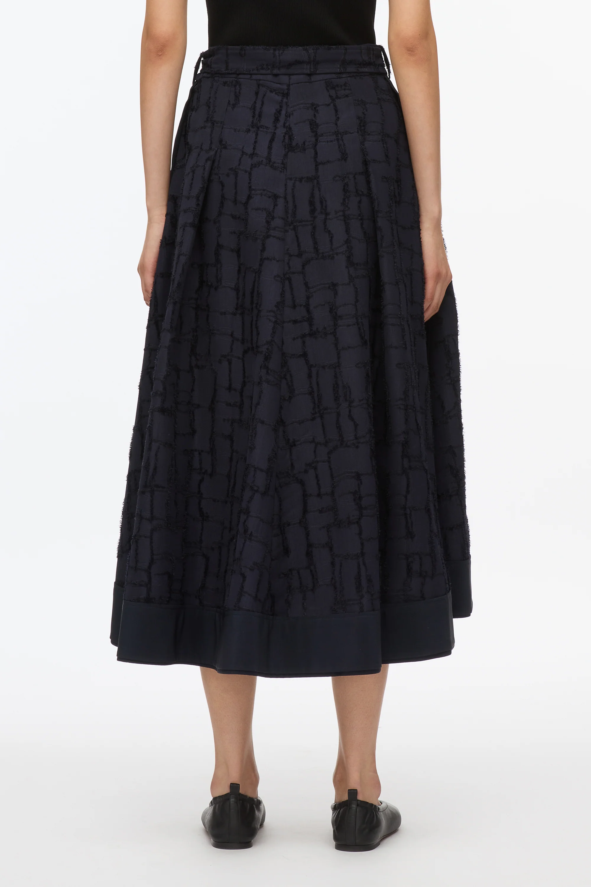 Check Fil Coupé Skirt - Image 5