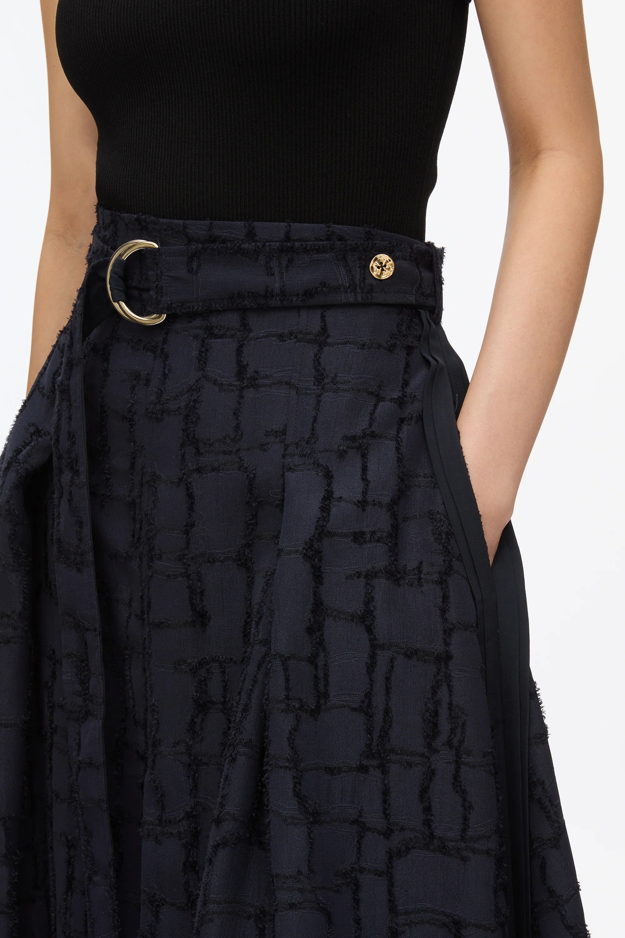 Check Fil Coupé Skirt - Image 6