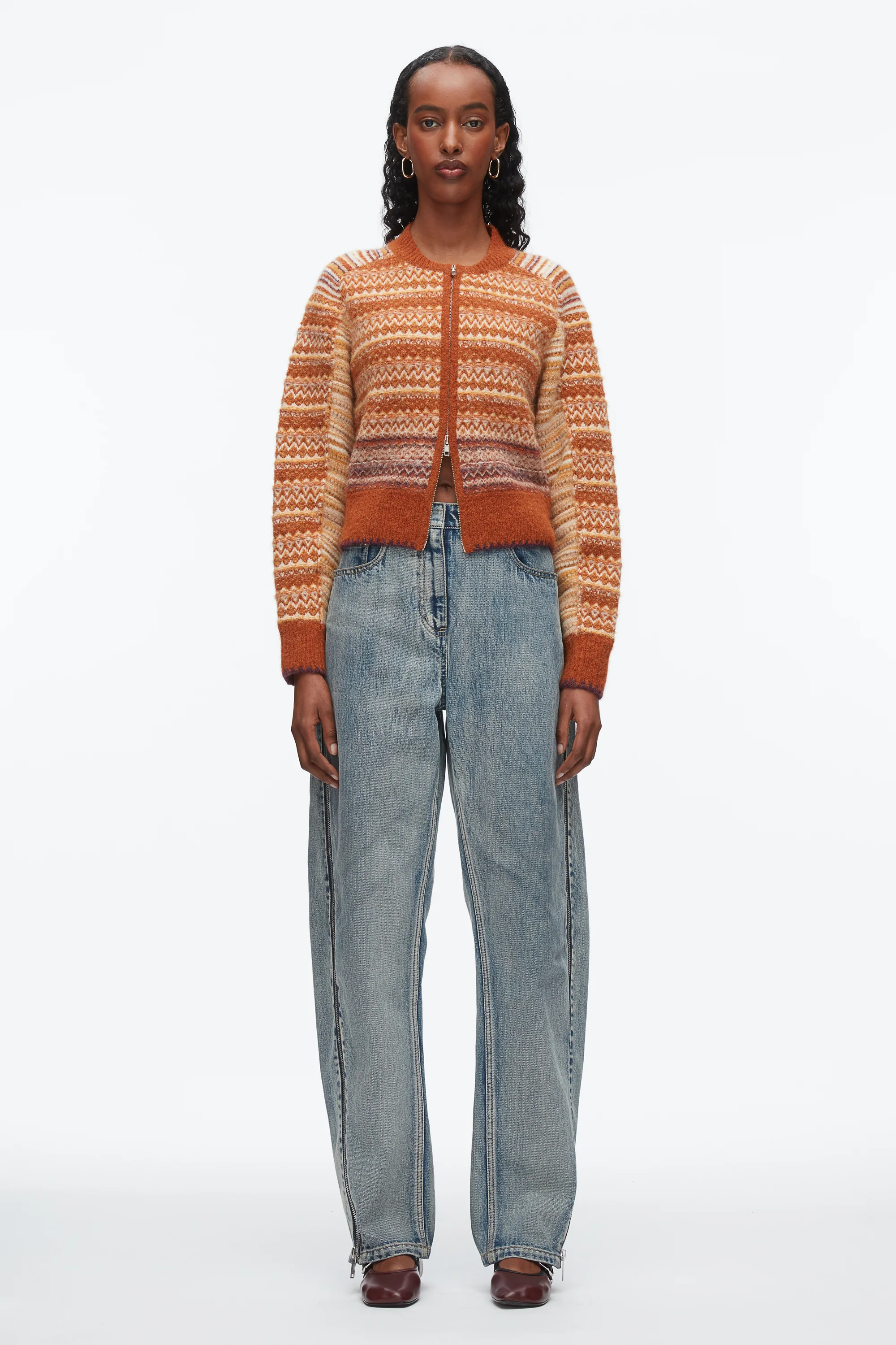 Fair Isle Zip Cardigan - Image 2