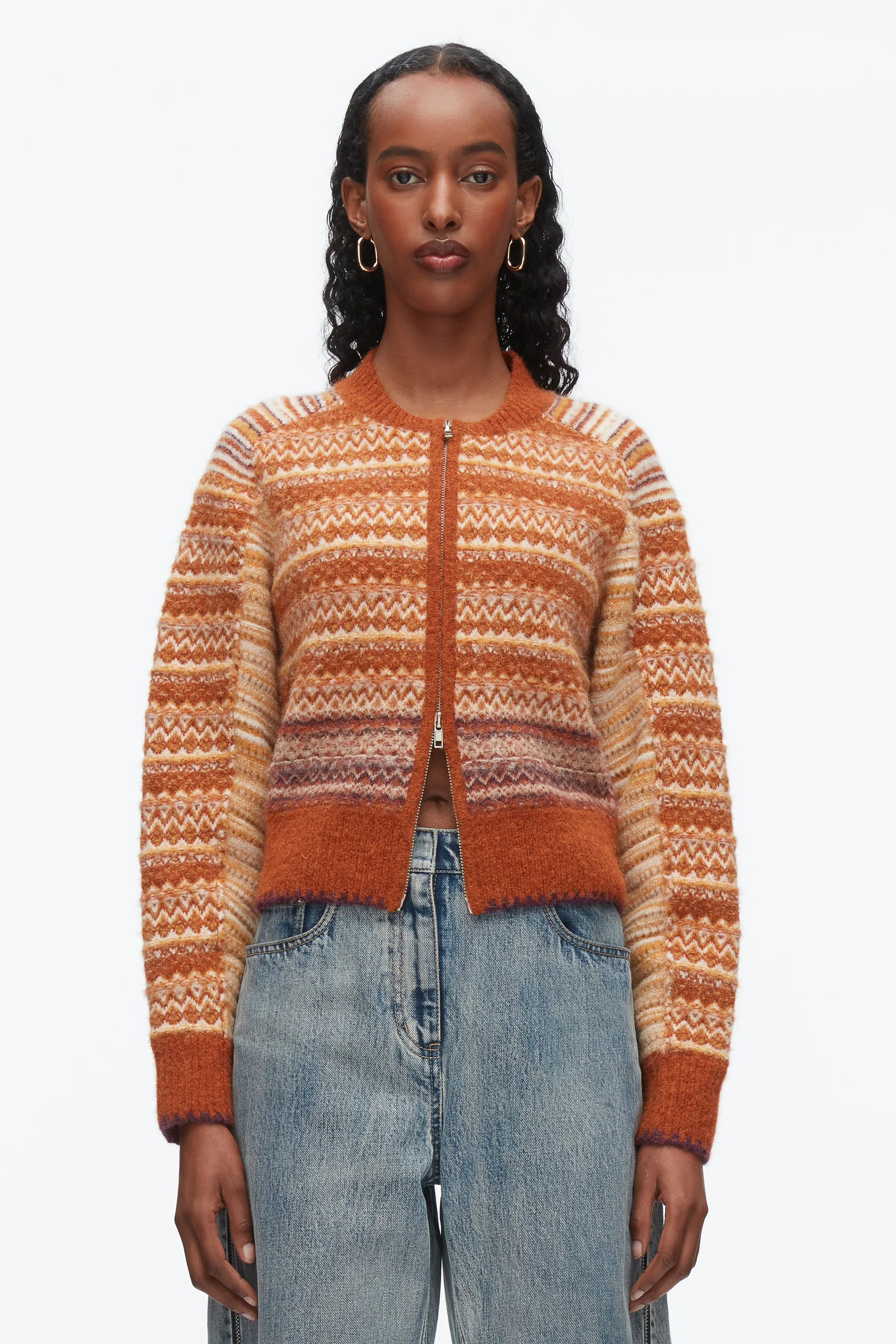 Fair Isle Zip Cardigan - Image 3