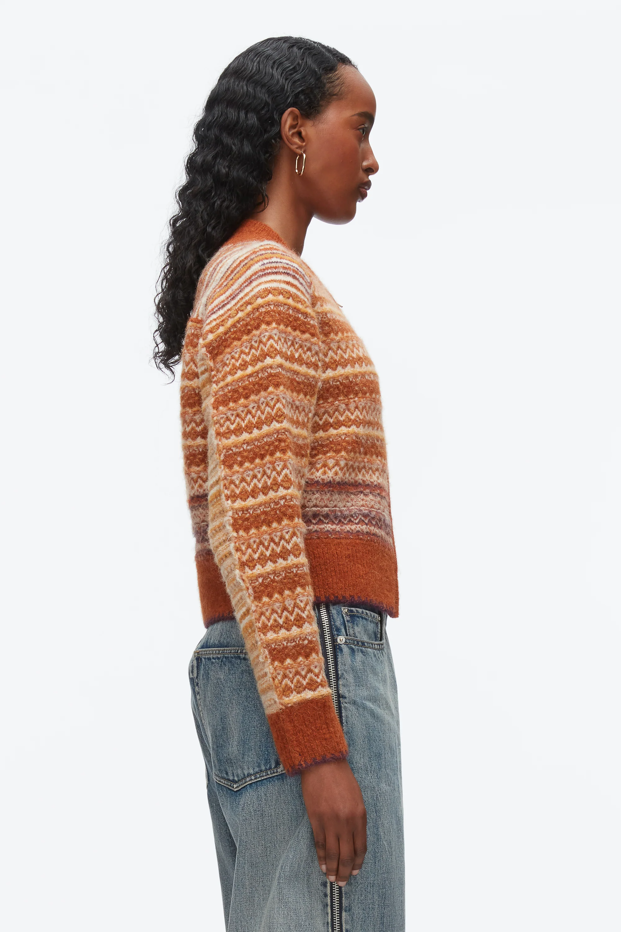 Fair Isle Zip Cardigan - Image 4