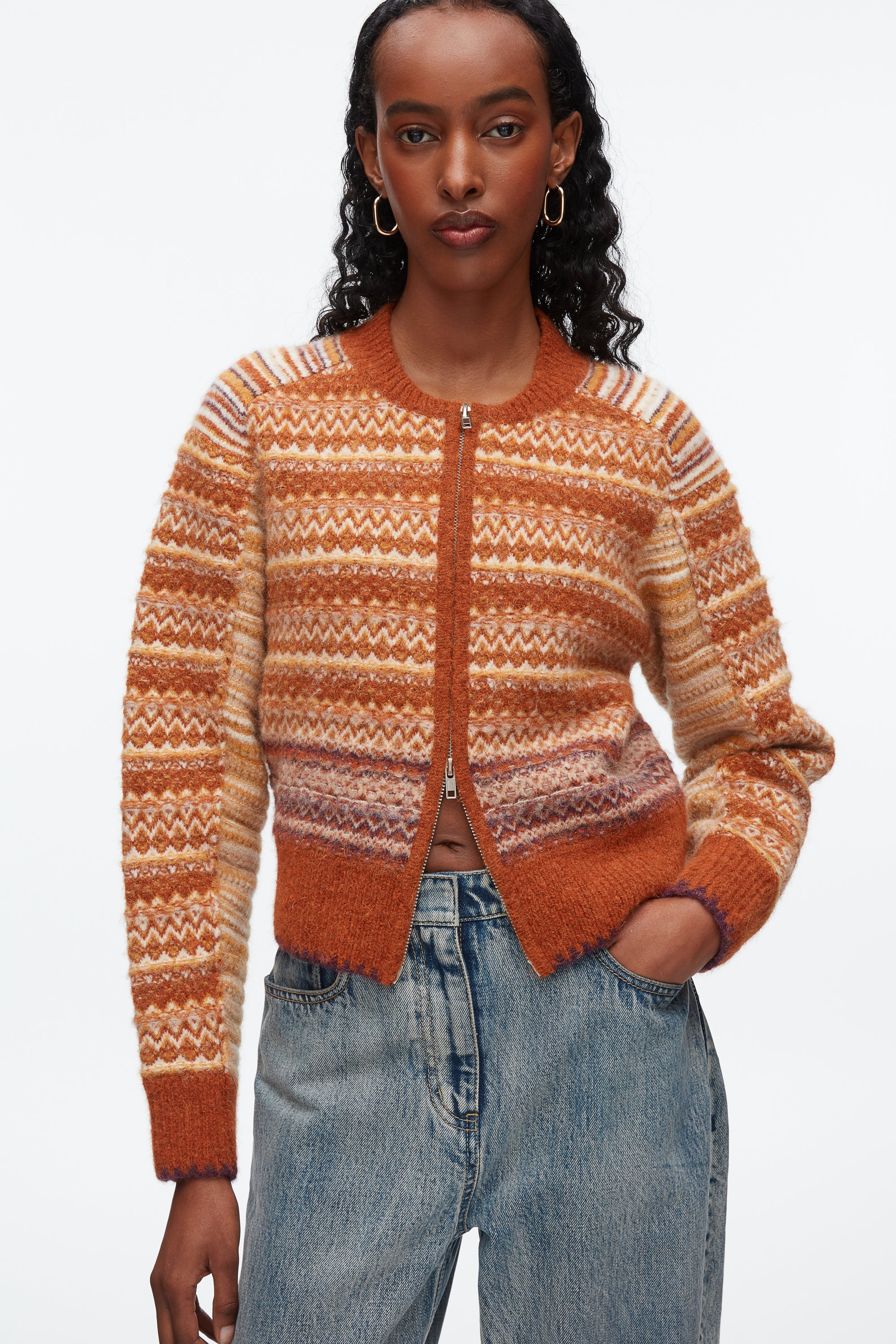 Fair Isle Zip Cardigan - Image 6