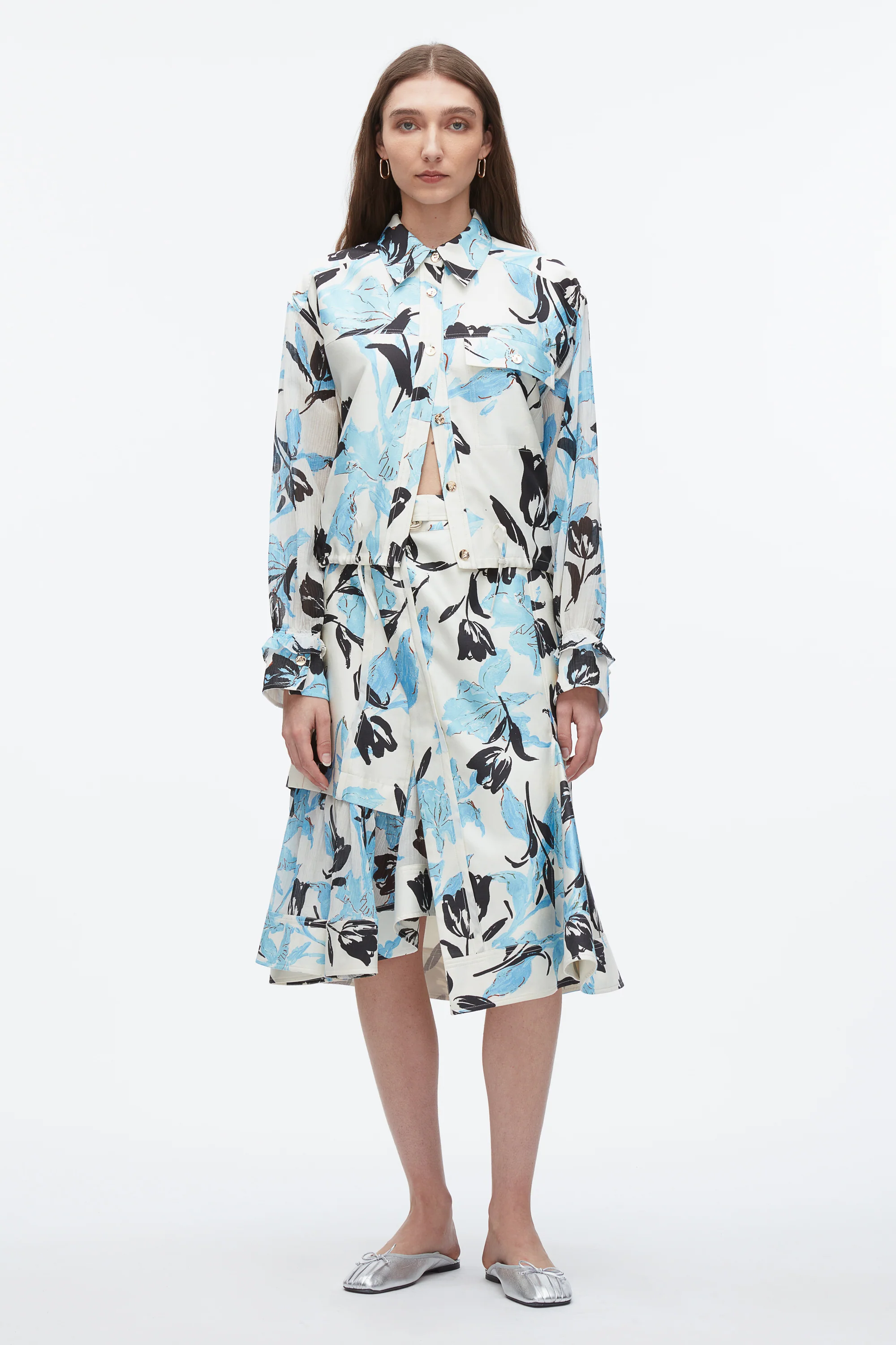 Joyful Tulip Cropped Shirt Jacket - Image 7