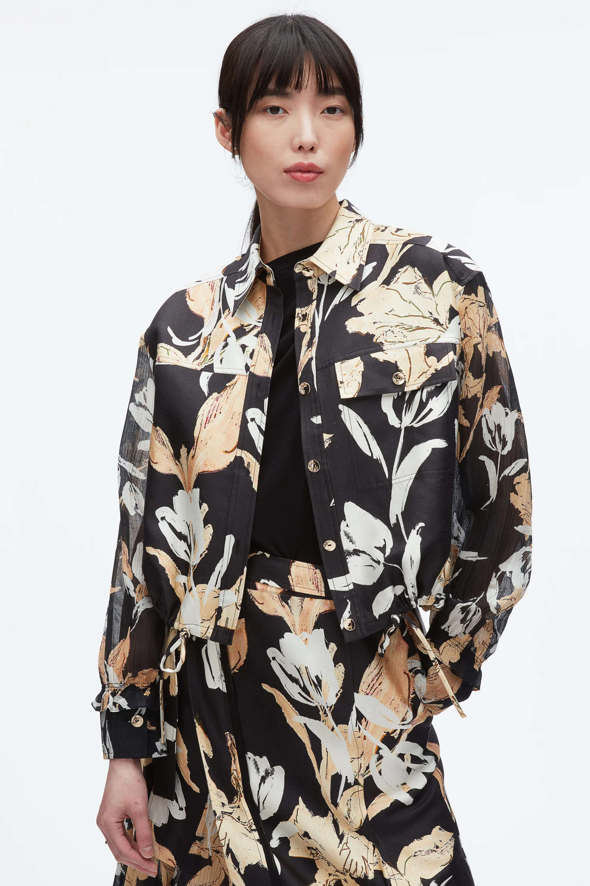 Joyful Tulip Cropped Shirt Jacket - Image 6