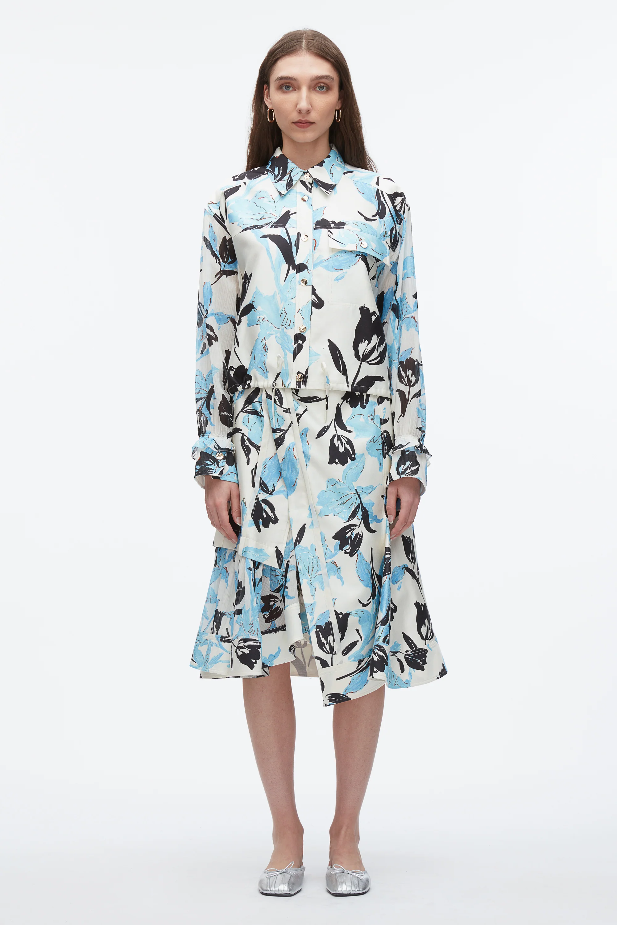 Joyful Tulip Cropped Shirt Jacket - Image 8