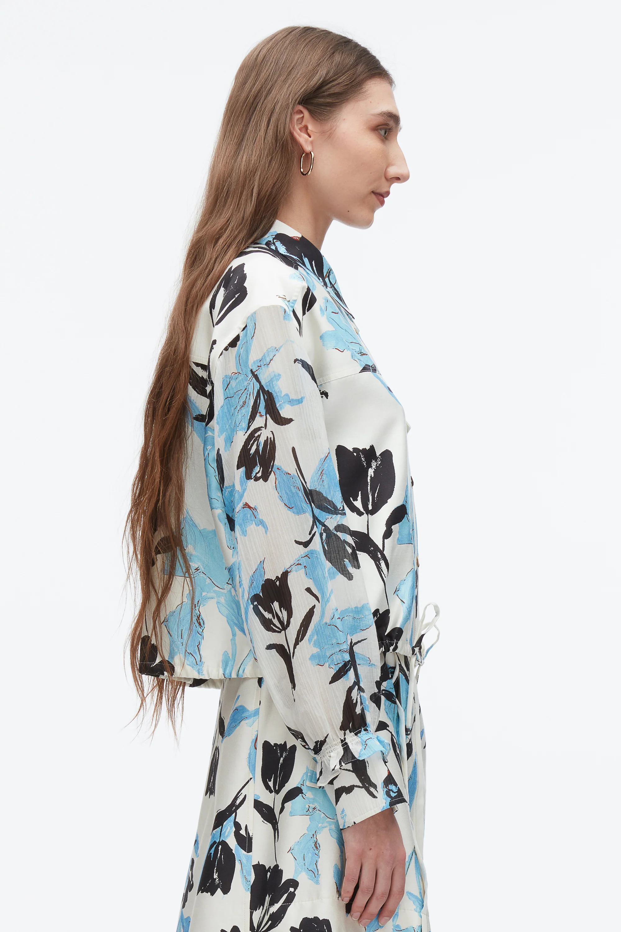 Joyful Tulip Cropped Shirt Jacket - Image 10