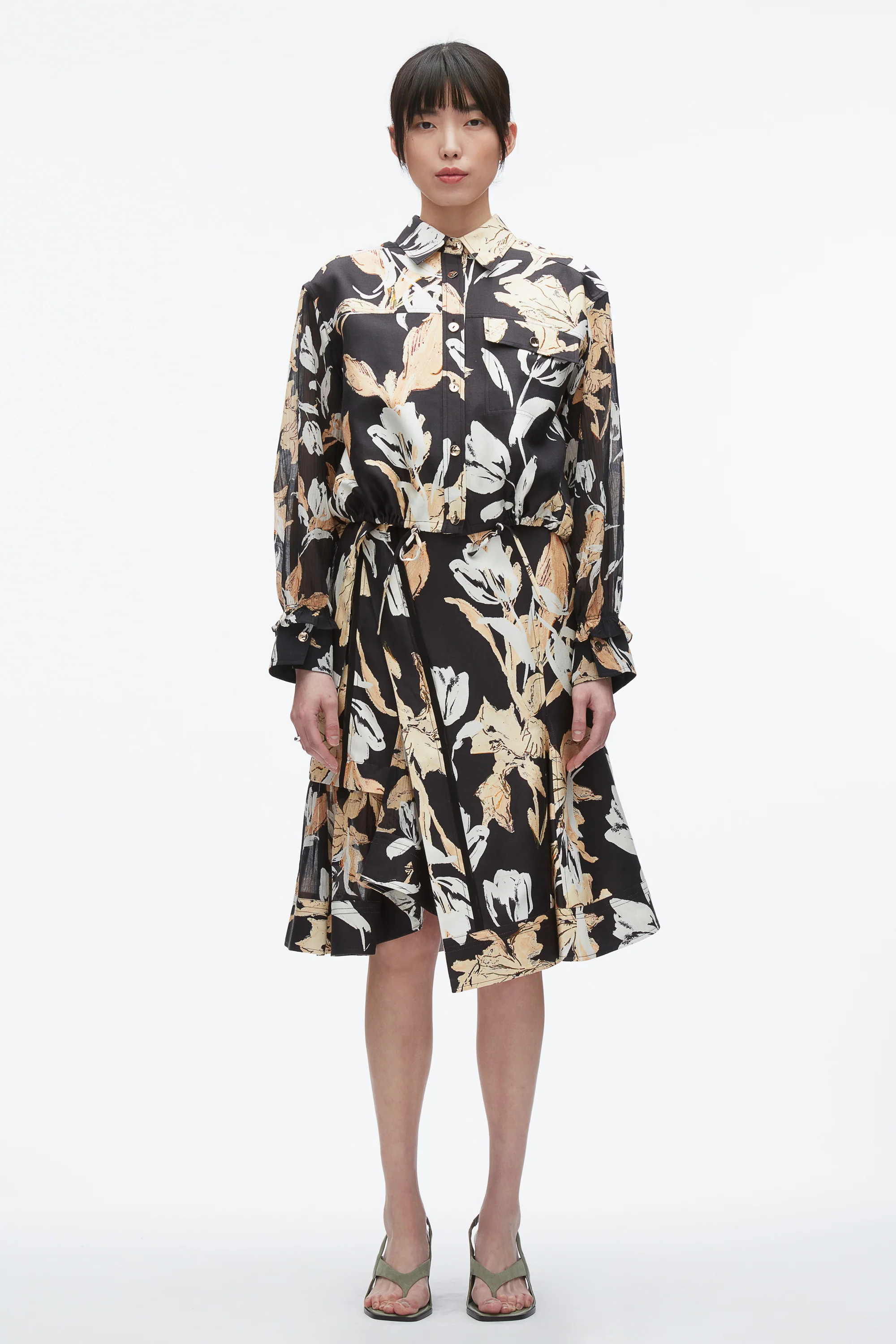 Joyful Tulip Cropped Shirt Jacket - Image 2