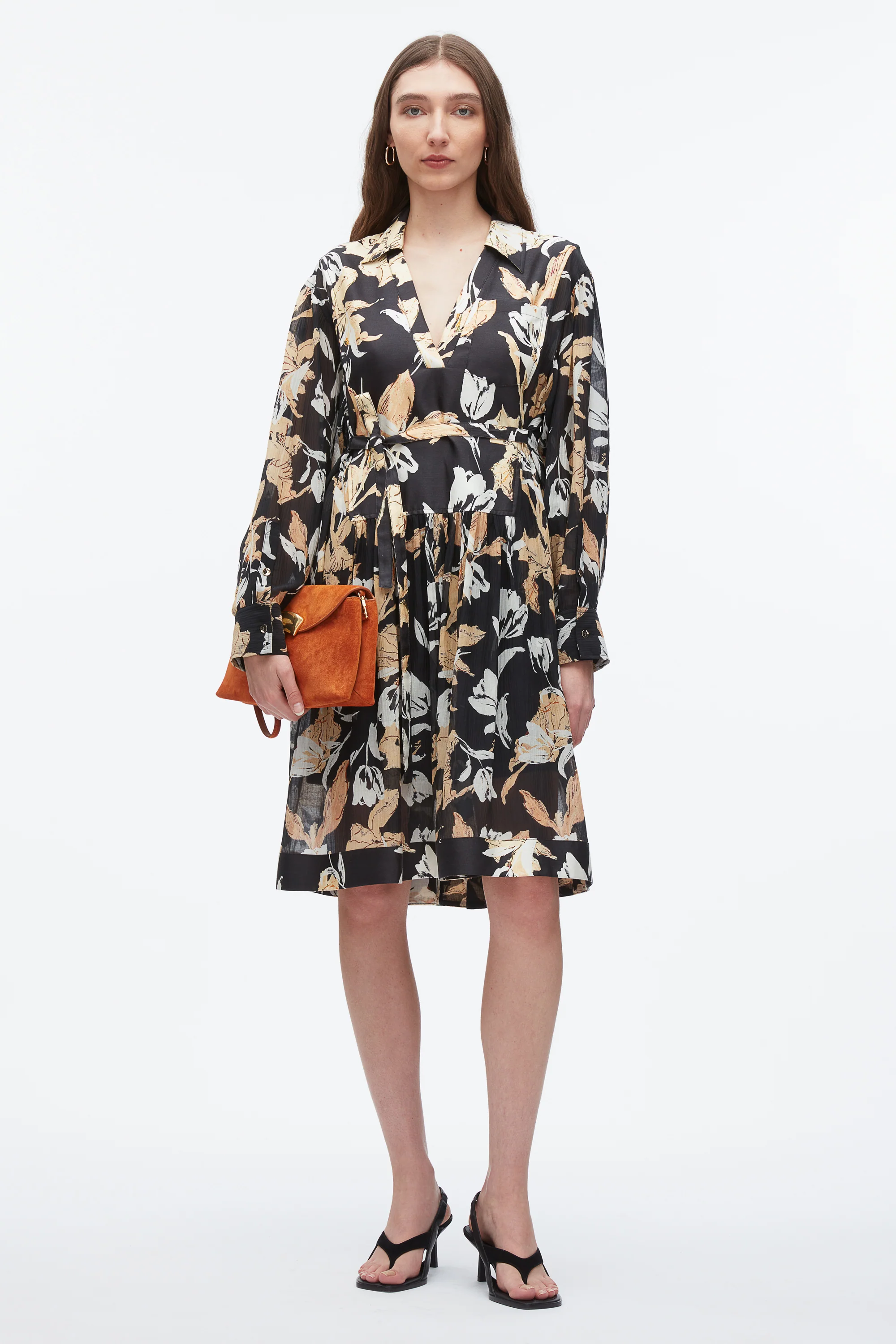 Joyful Tulip Shirt Dress