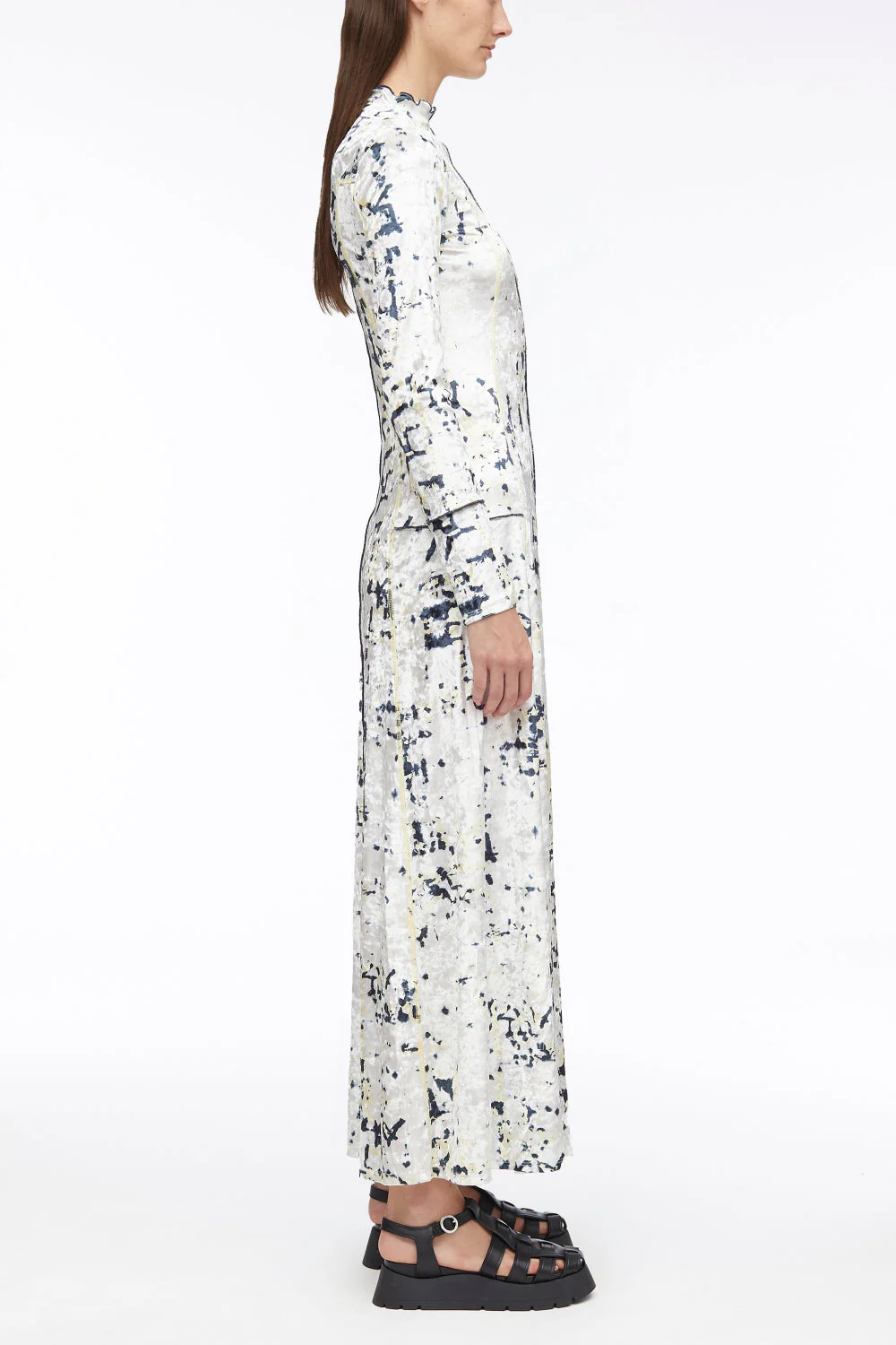 Kaleidoscope Crushed Velvet Flare Dress - Image 2