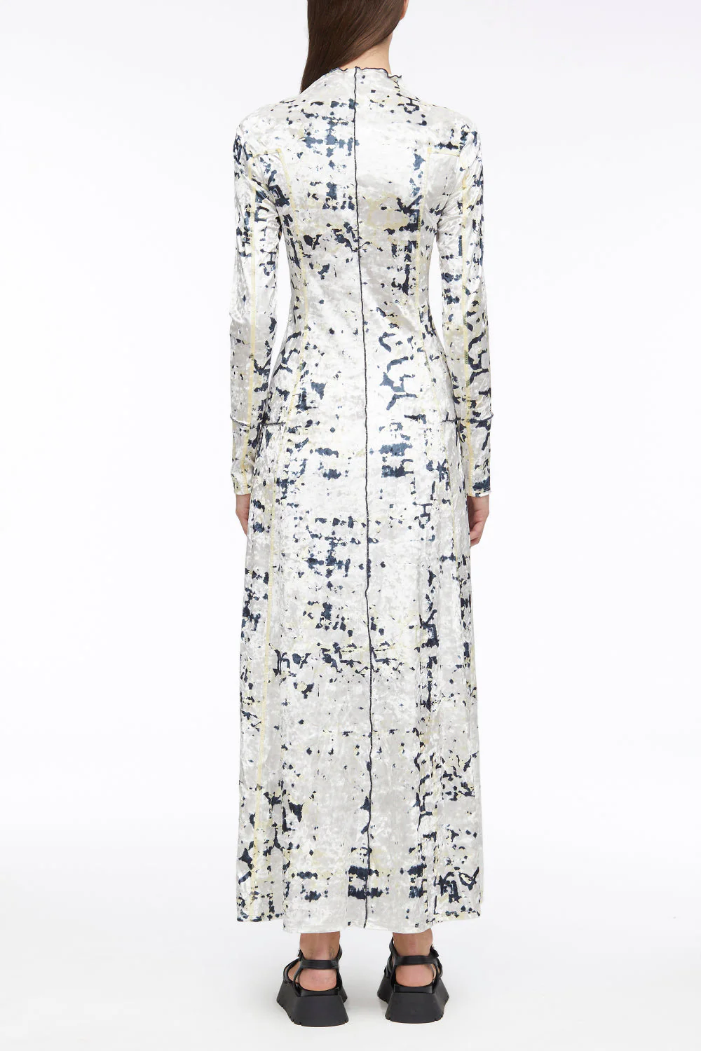Kaleidoscope Crushed Velvet Flare Dress - Image 3