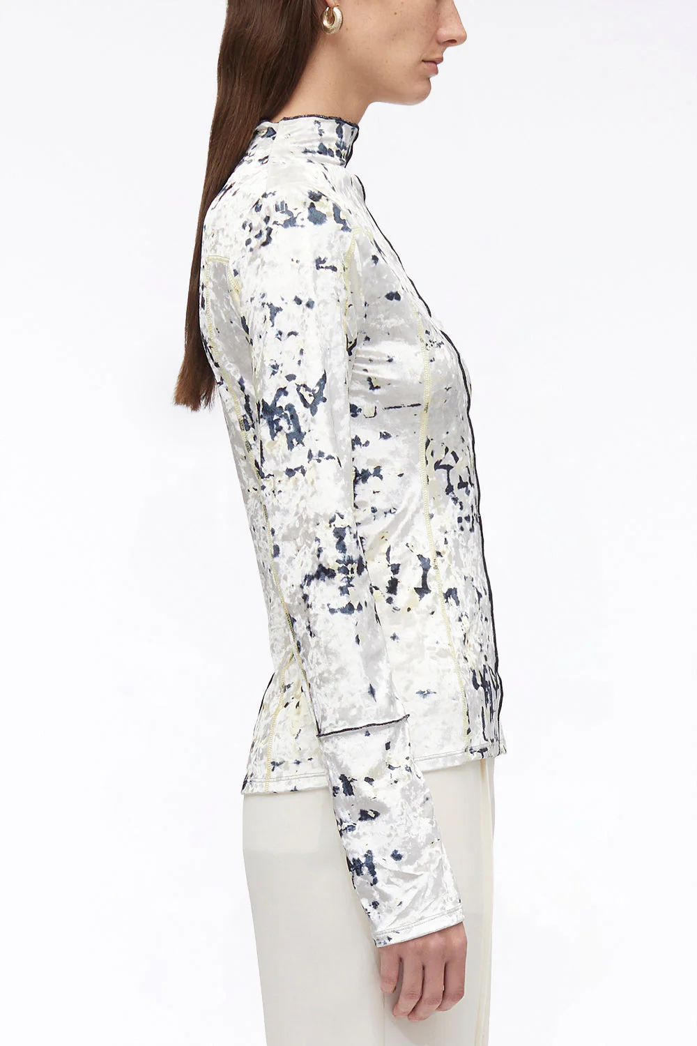Kaleidoscope-Print Crushed Velvet Top - Image 3