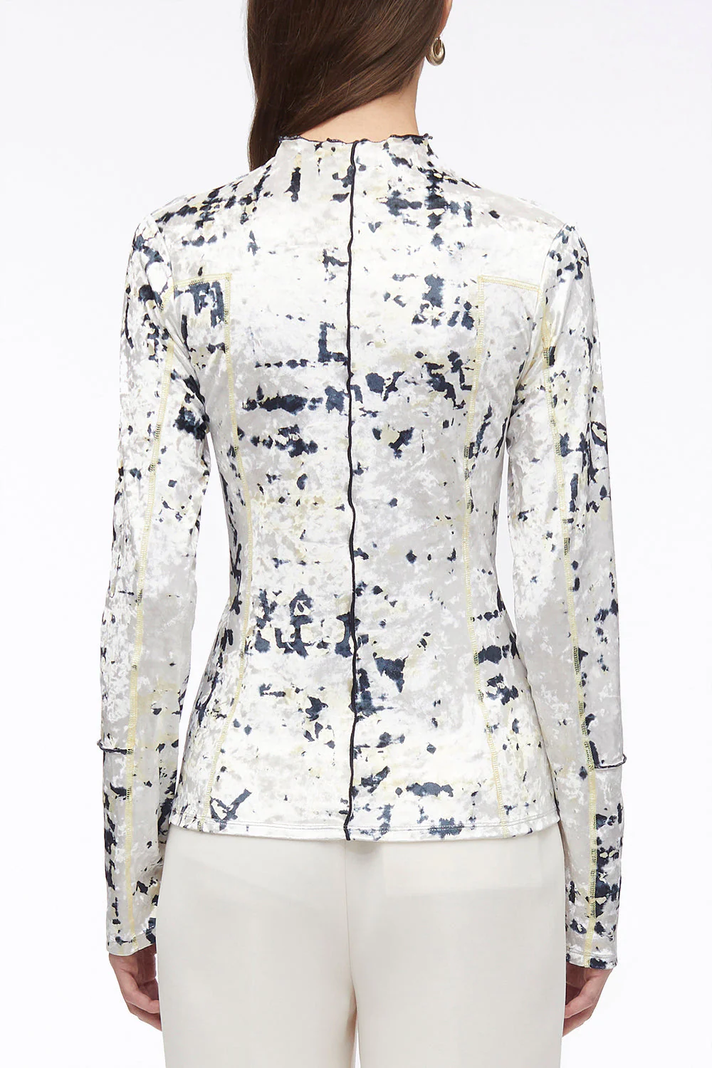 Kaleidoscope-Print Crushed Velvet Top - Image 4