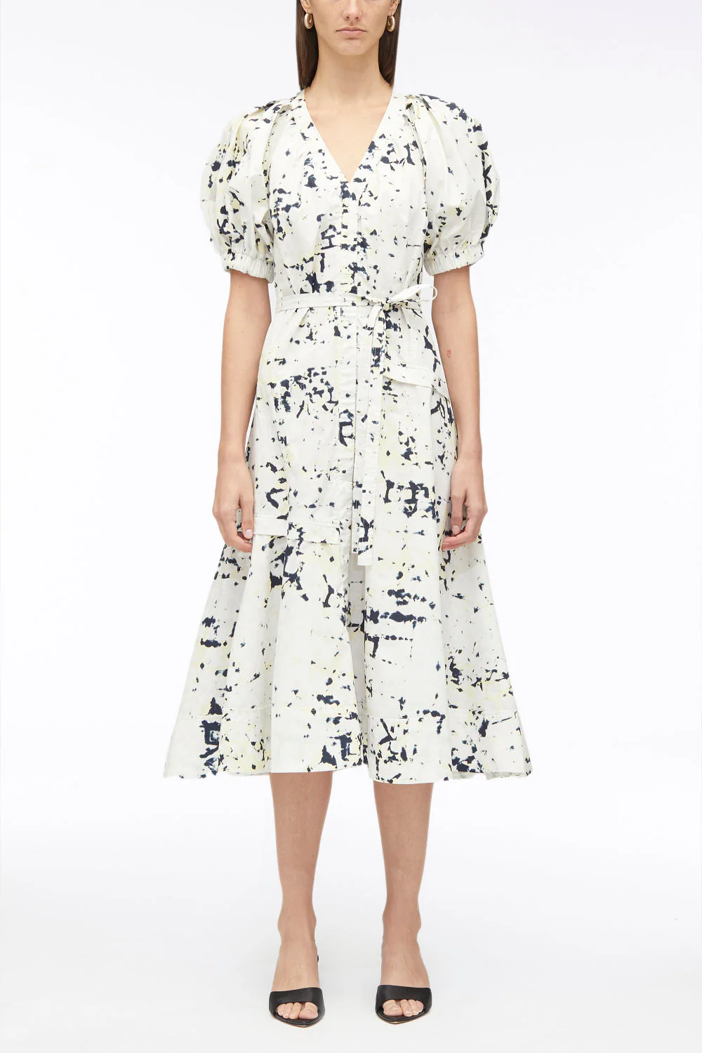 Kaleidoscope-Print Waisted Dress