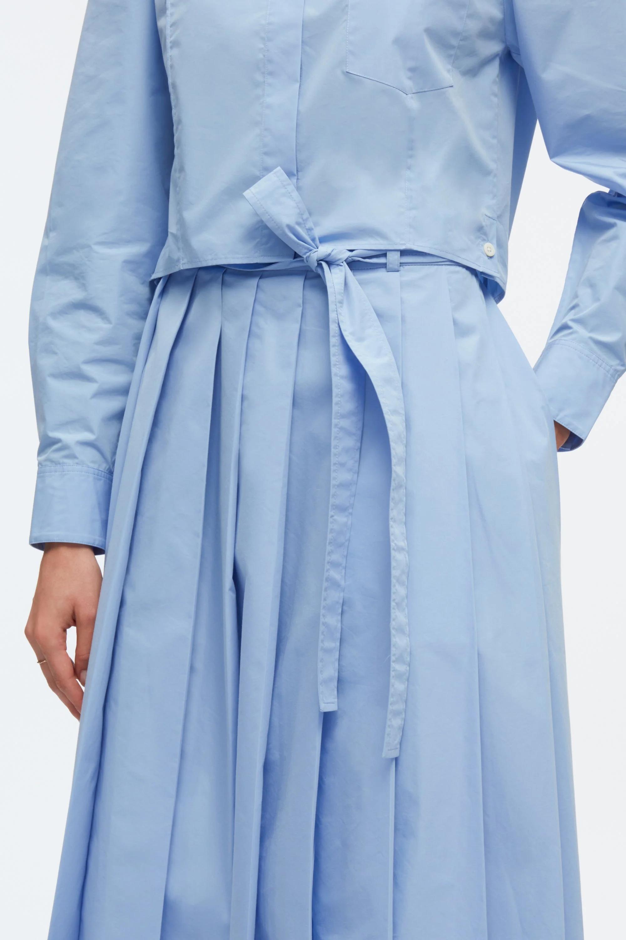 Knife Pleat Belted Skirt - Image 10