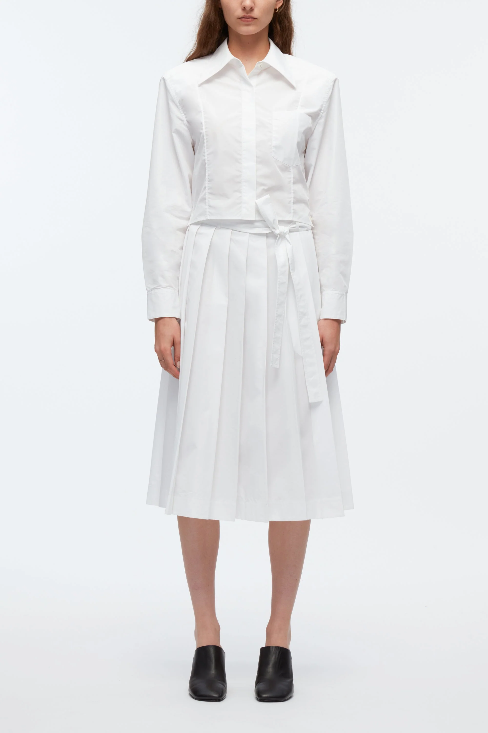 Knife Pleat Belted Skirt - Image 12